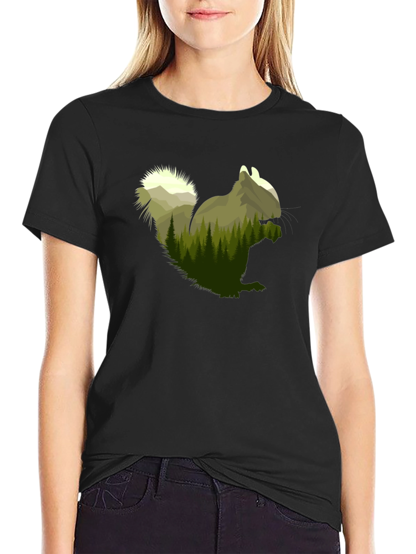Squirrel Forest Graphic Tee - Nature Lovers Apparel