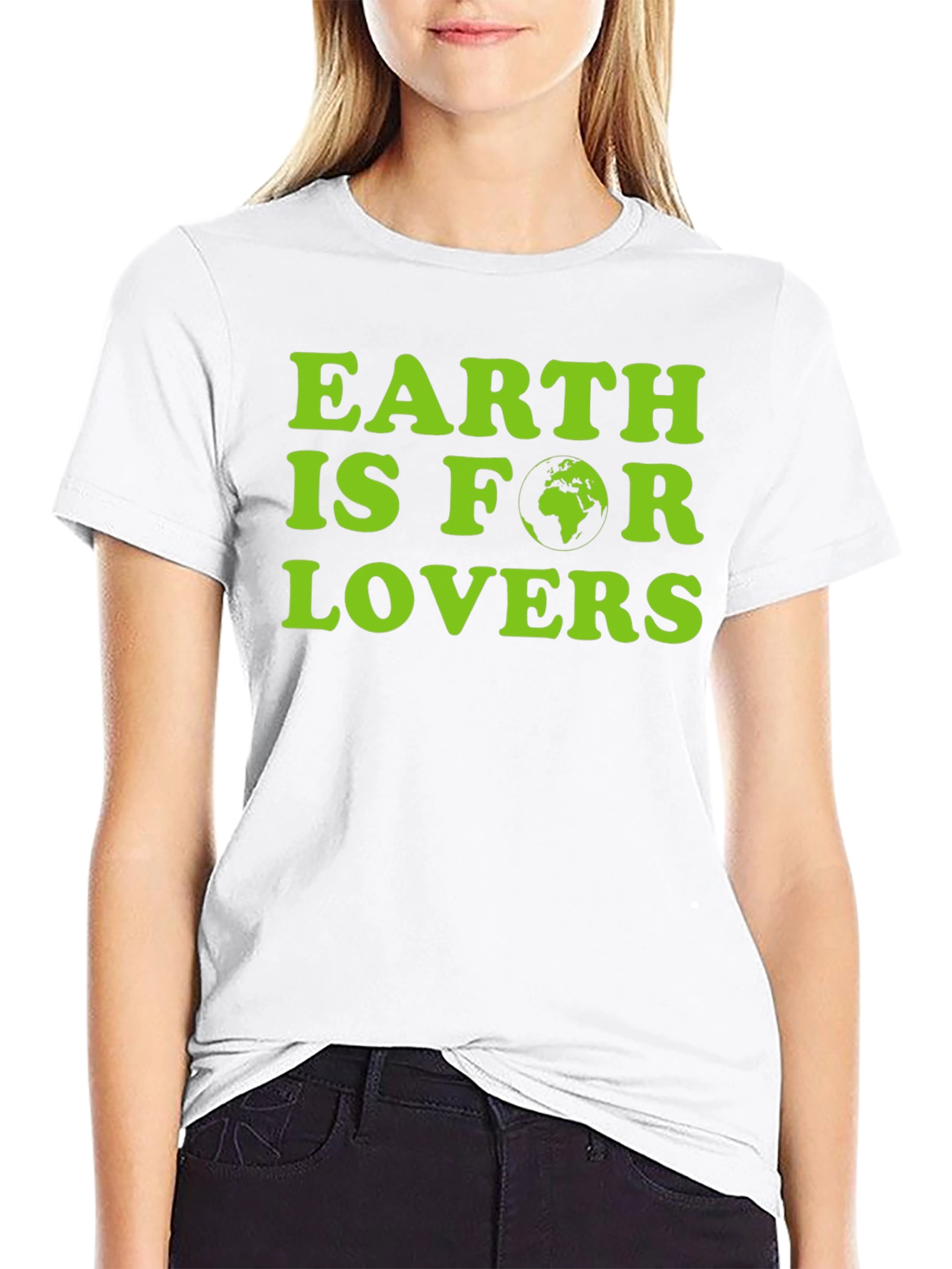 Earth Is For Lovers Graphic Tee - Black