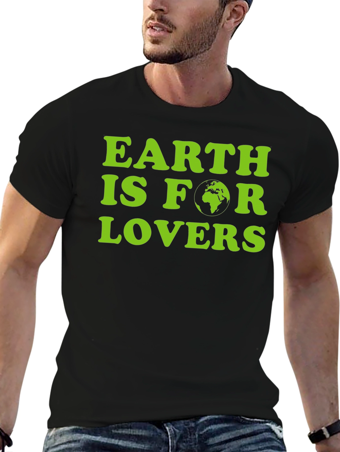 Earth Is For Lovers Graphic Tee - Black