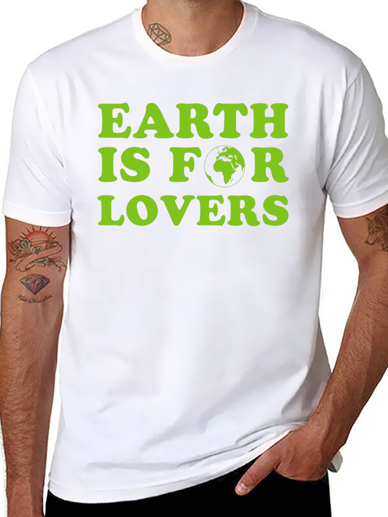 Earth Is For Lovers Graphic Tee - Black