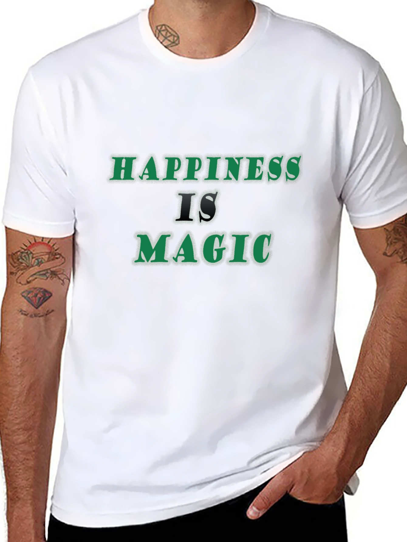 Happiness is Magic Black T-Shirt