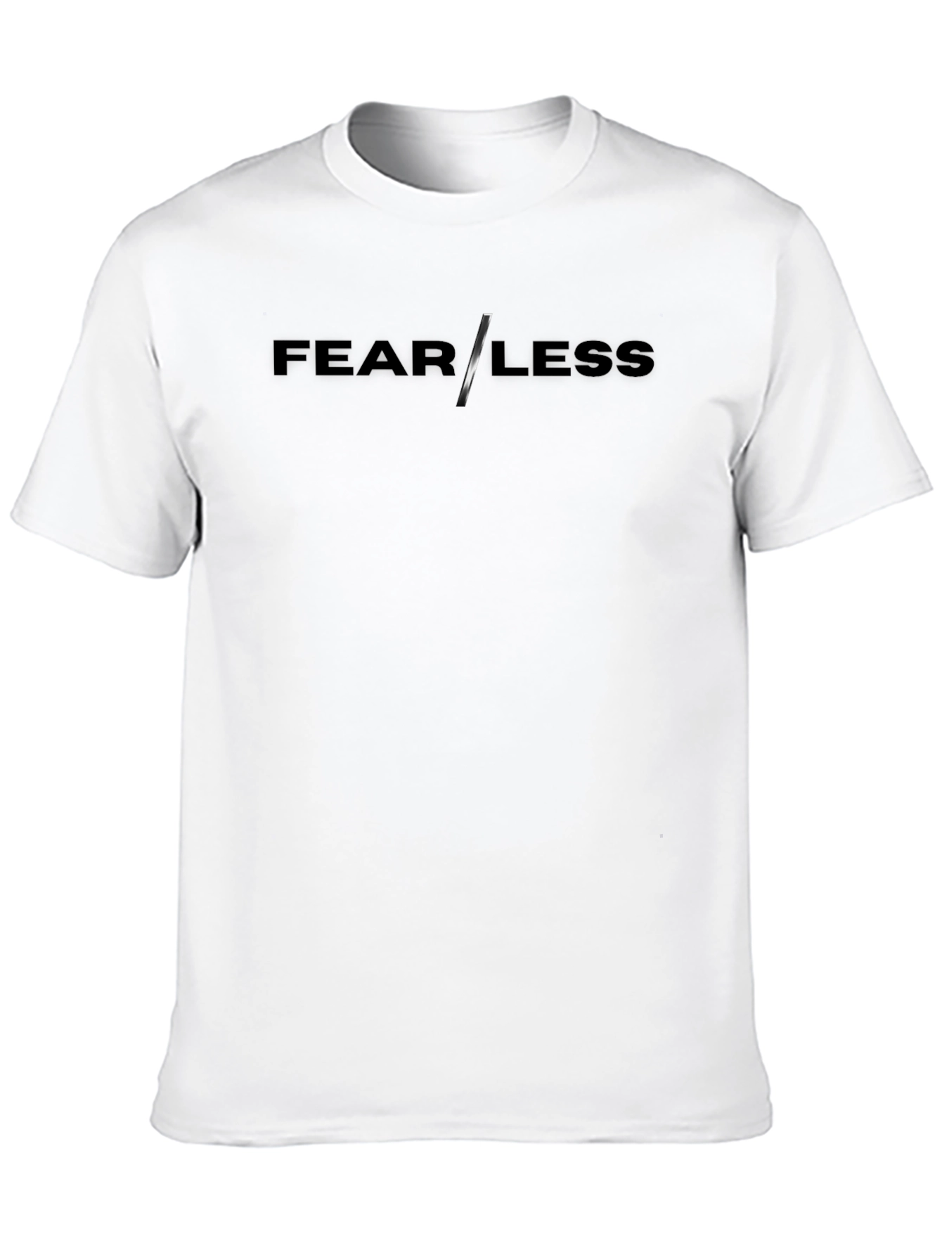 Fearless Black Graphic Print Crew Neck T-Shirt