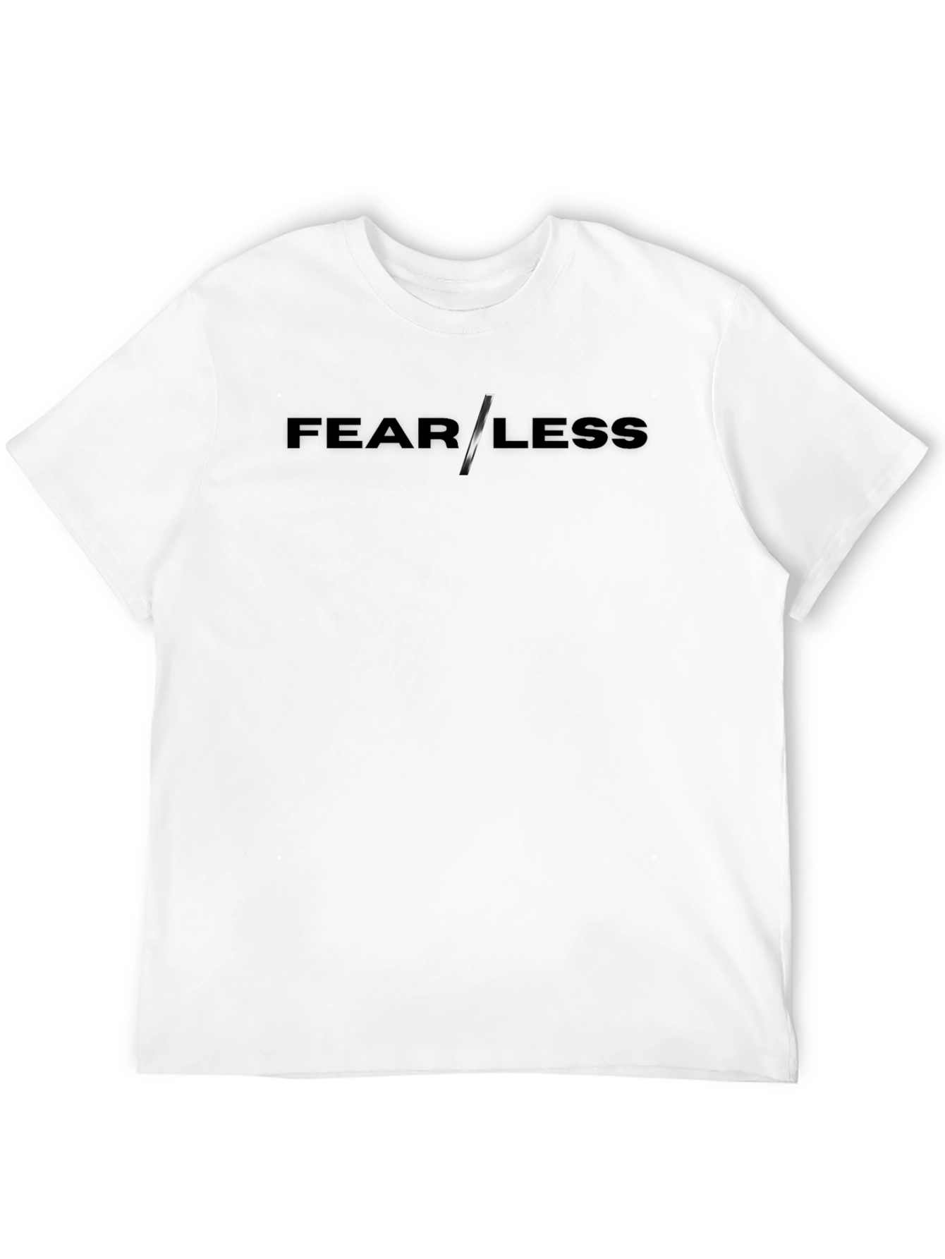 Fearless Black Graphic Print Crew Neck T-Shirt