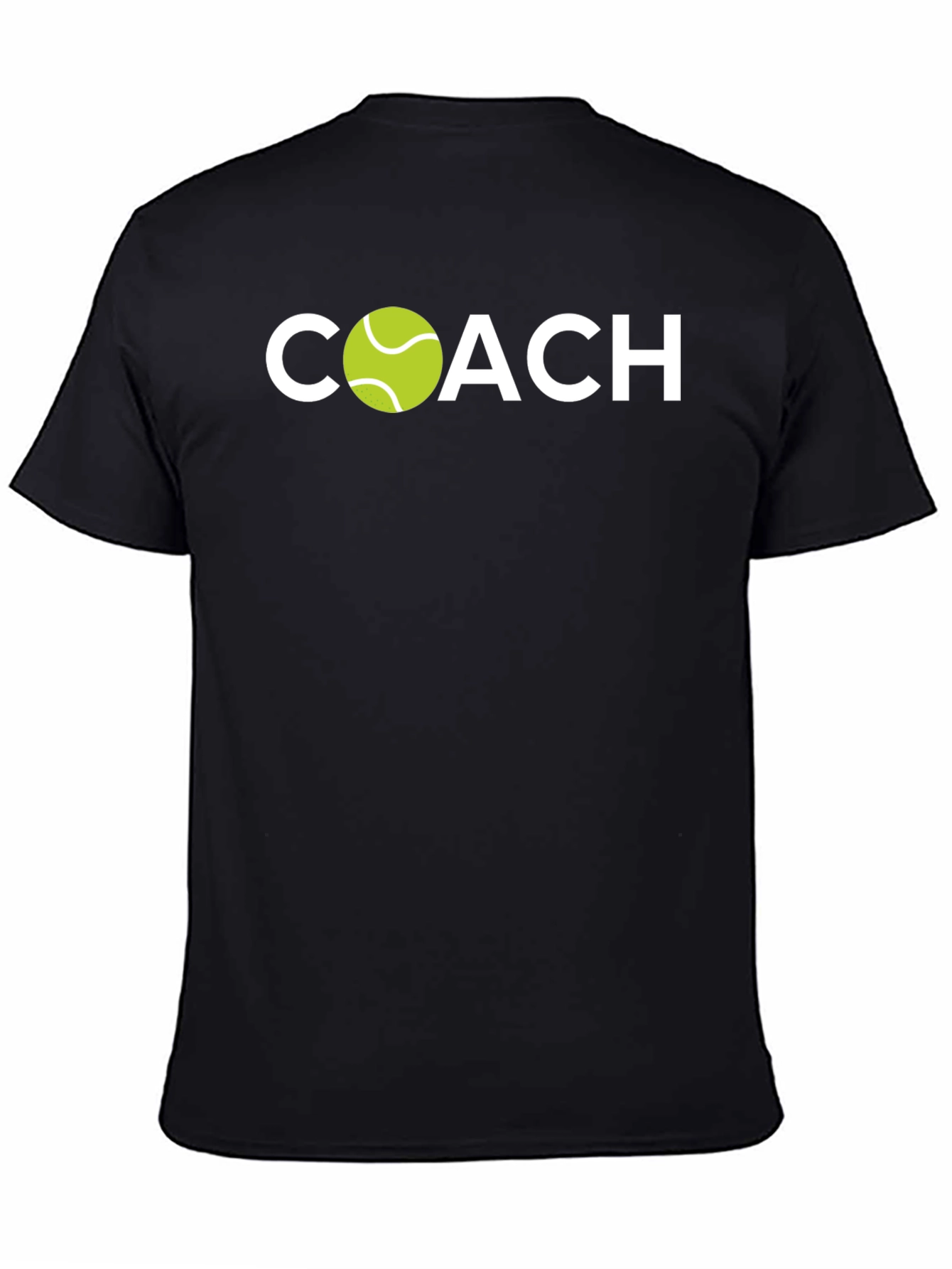 Tennis Coach Graphic Tee - Black Cotton T-Shirt