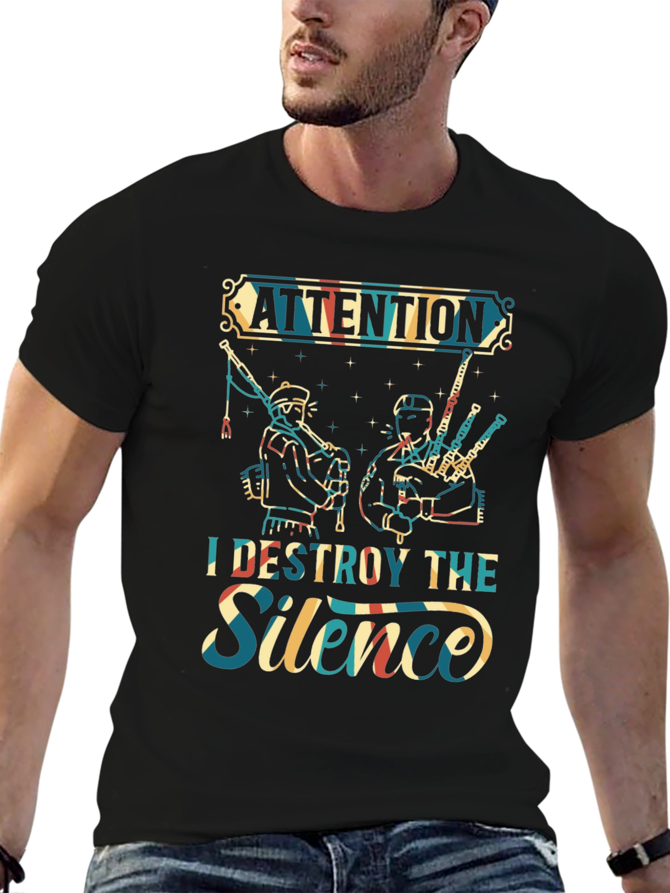 Attention I Destroy The Silence T-Shirt