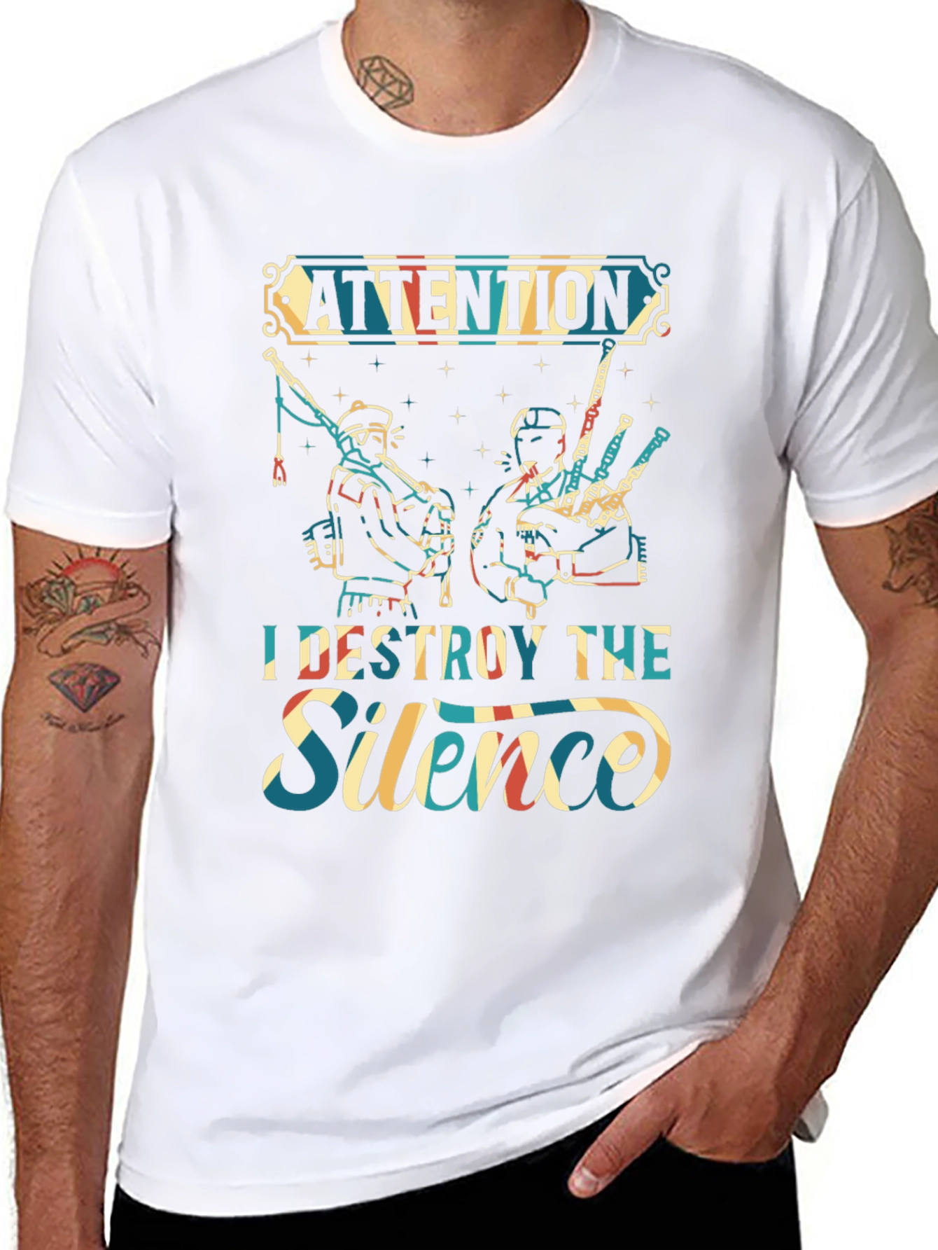Attention I Destroy The Silence T-Shirt