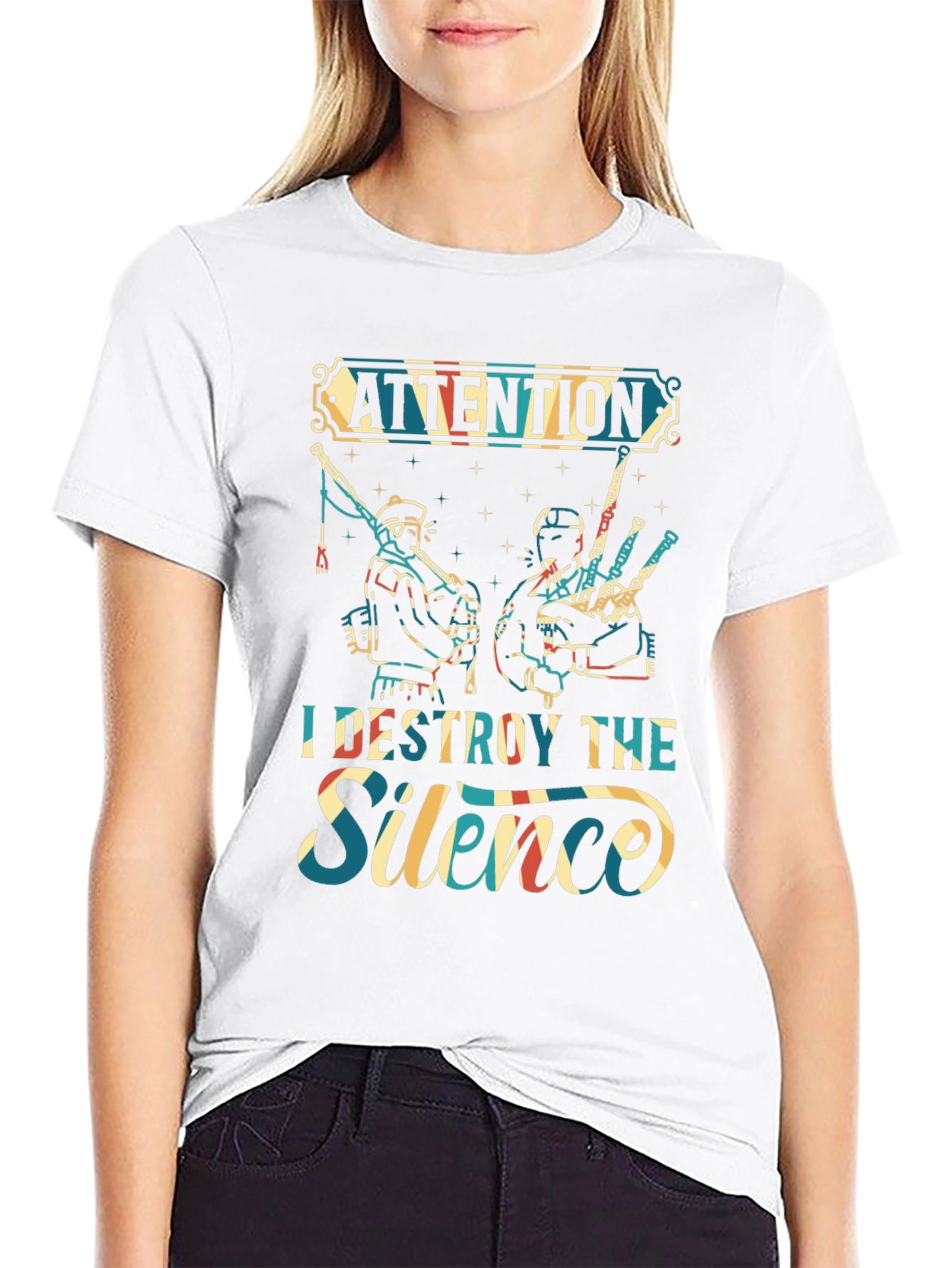 Attention I Destroy The Silence T-Shirt