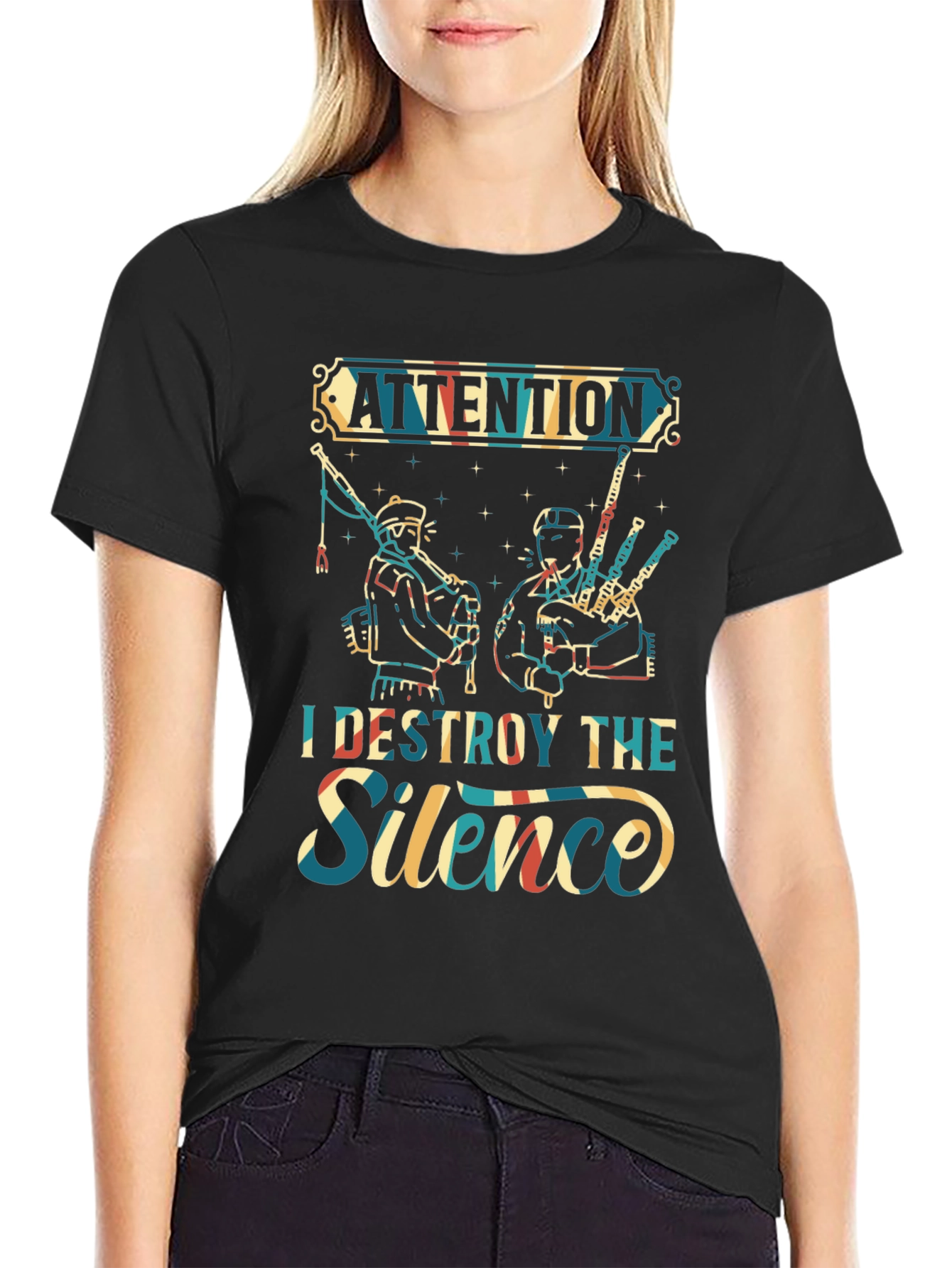 Attention I Destroy The Silence T-Shirt