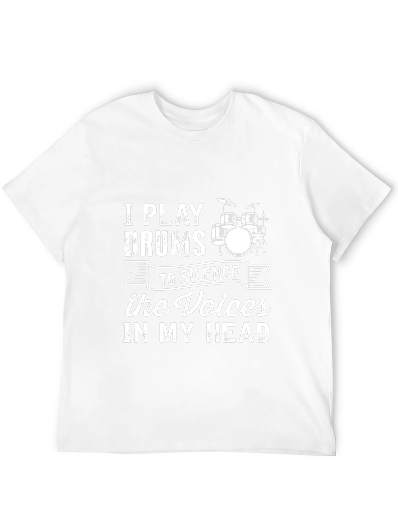 I Play Drums to Silence the Voices Graphic T-Shirt
