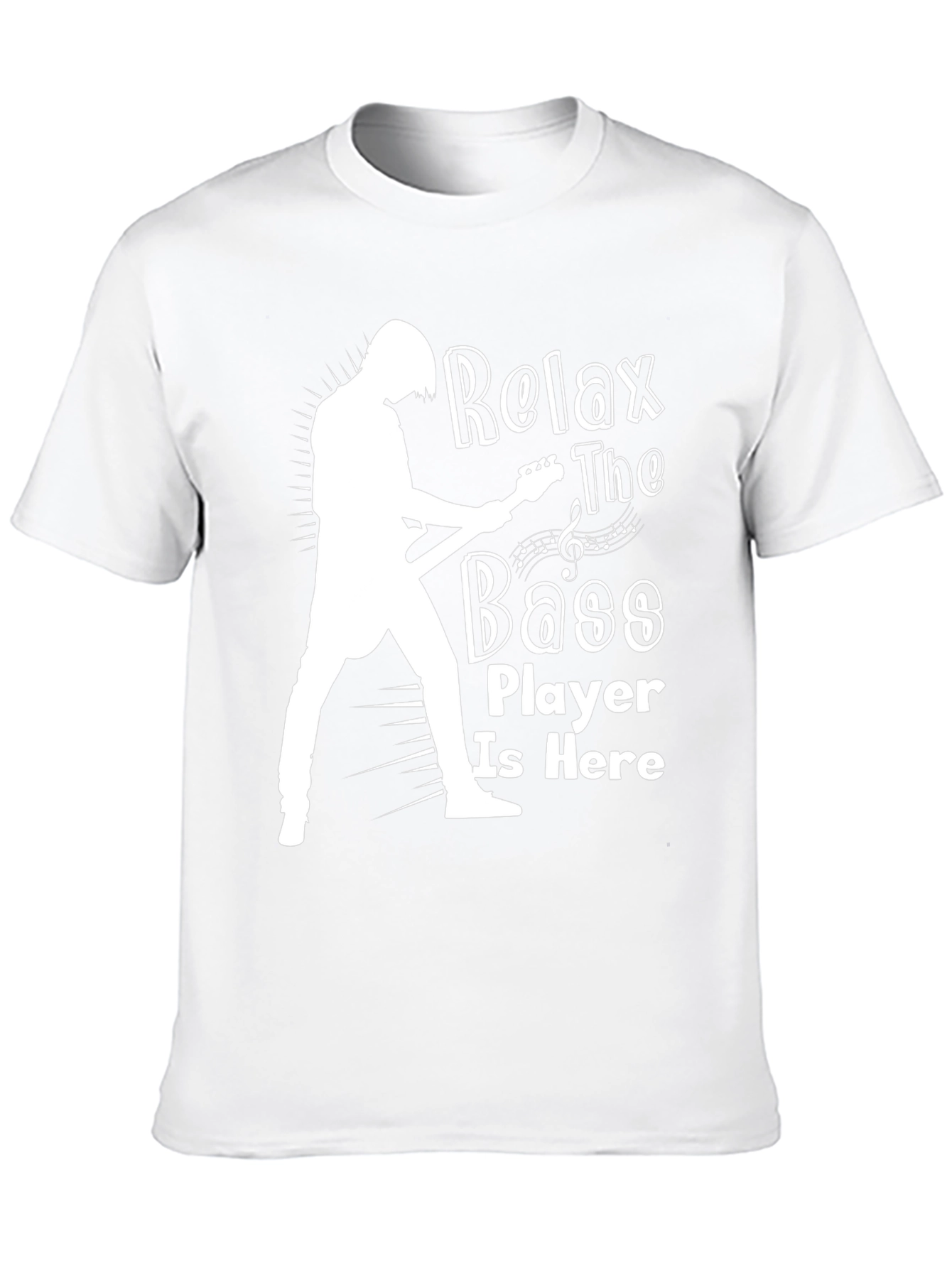 Relax The Bass Player Is Here Black T-Shirt