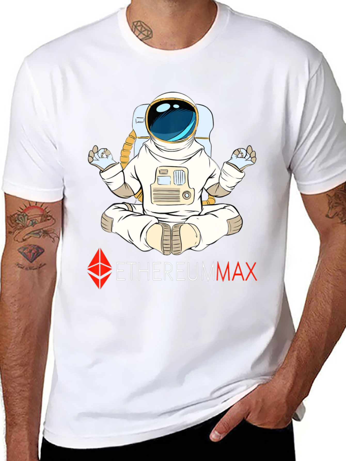 EthereumMax Astronaut T-Shirt - Crypto Style