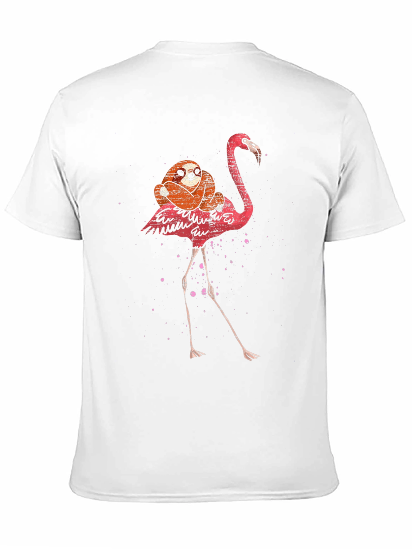 Sloth Riding Flamingo Graphic Tee
