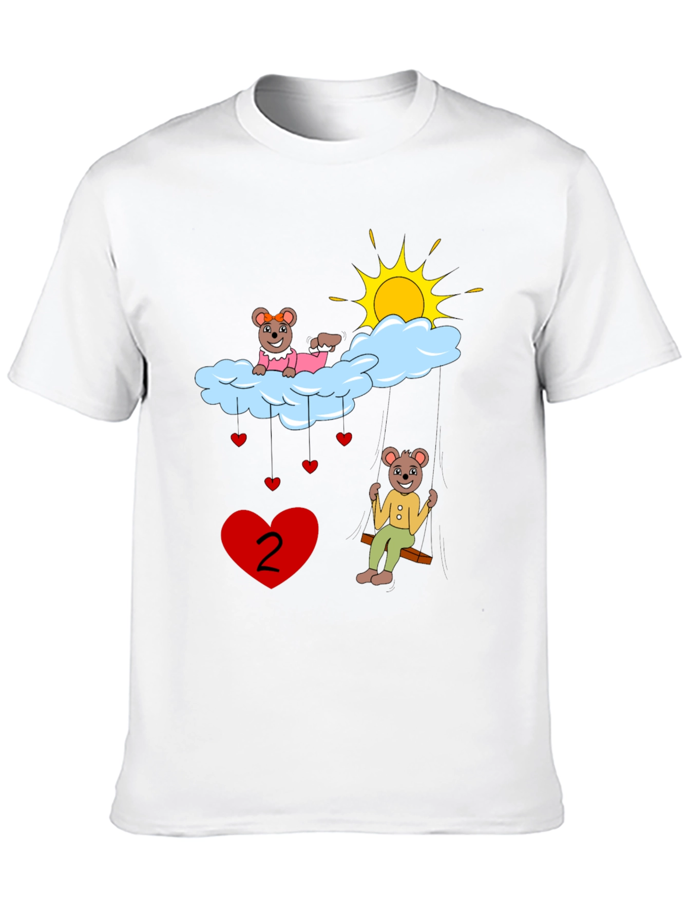 Cartoon Bears Black T-Shirt