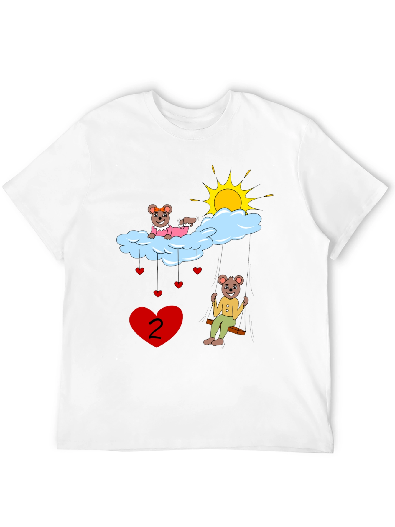Cartoon Bears Black T-Shirt