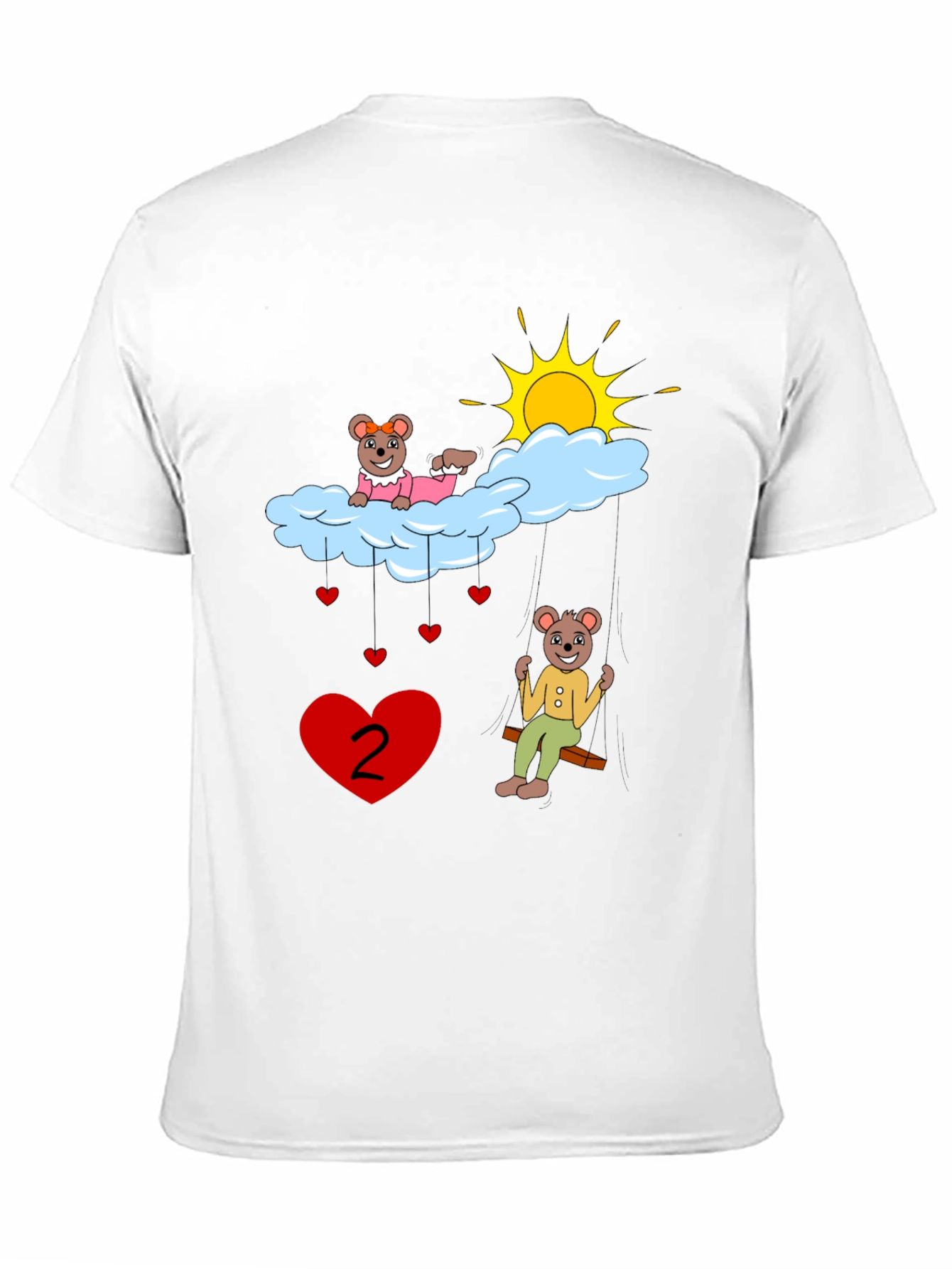 Cartoon Bears Black T-Shirt