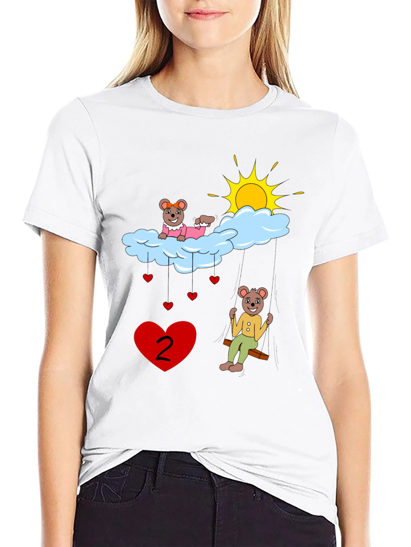 Cartoon Bears Black T-Shirt