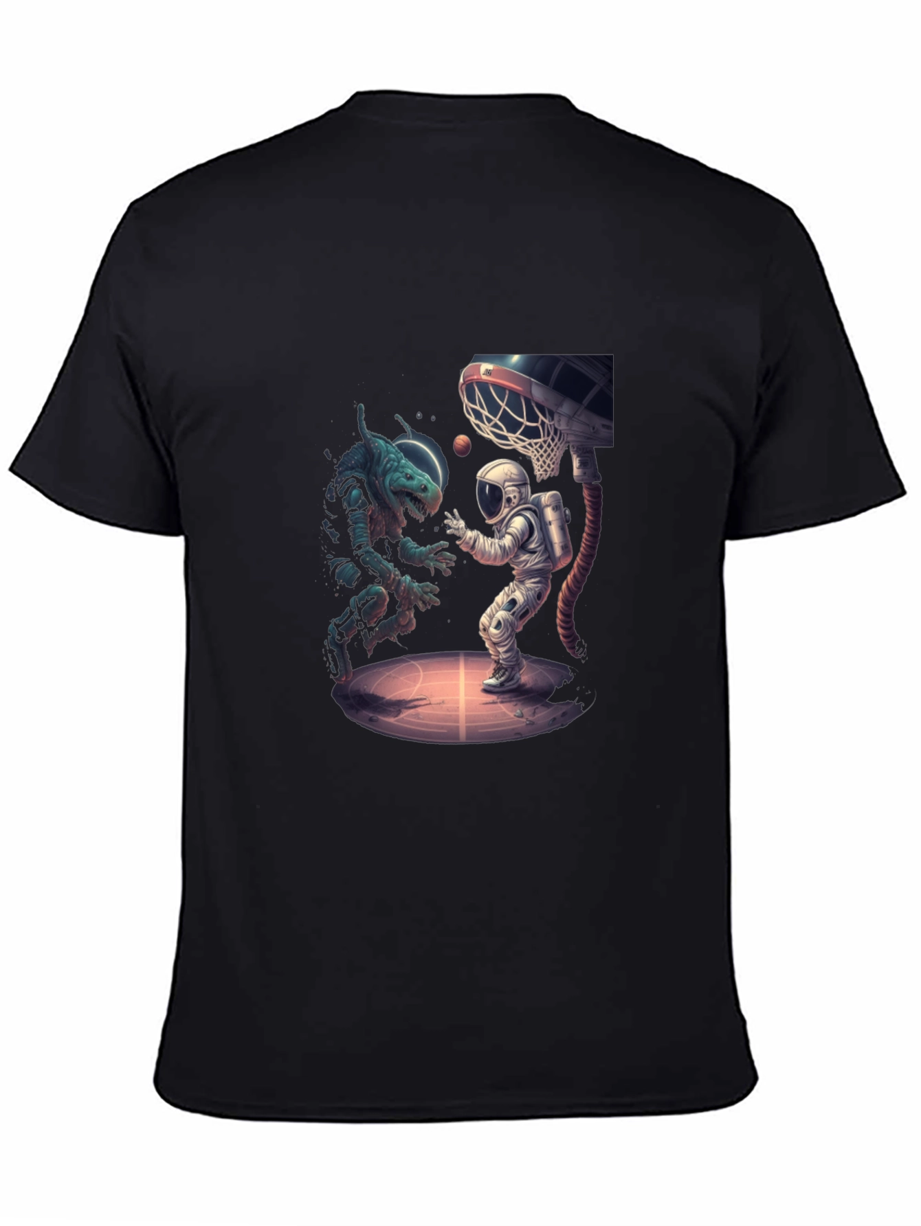 Cosmic Basketball T-Shirt - Alien vs Astronaut