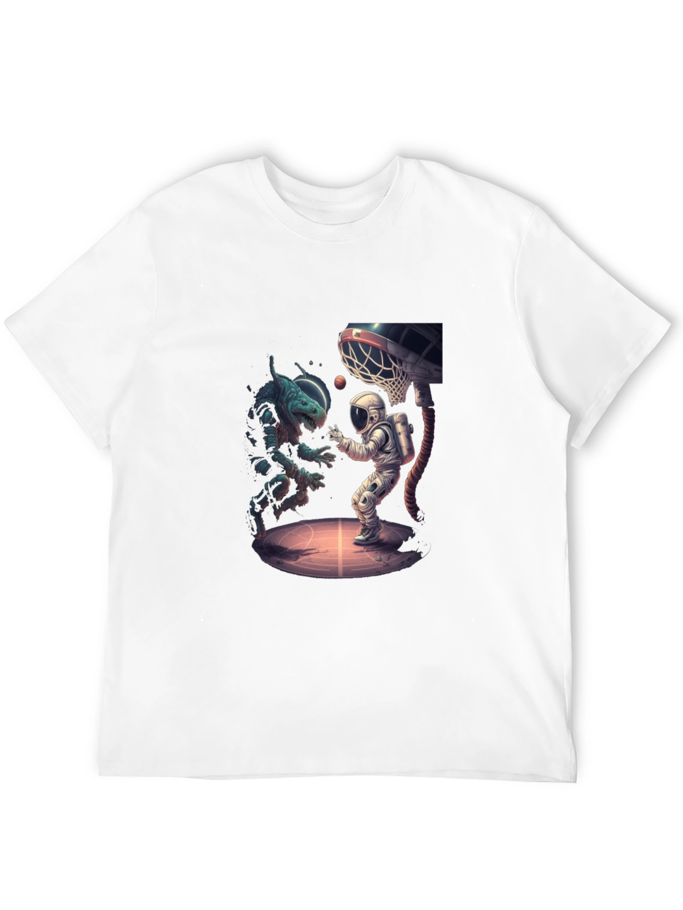 Cosmic Basketball T-Shirt - Alien vs Astronaut