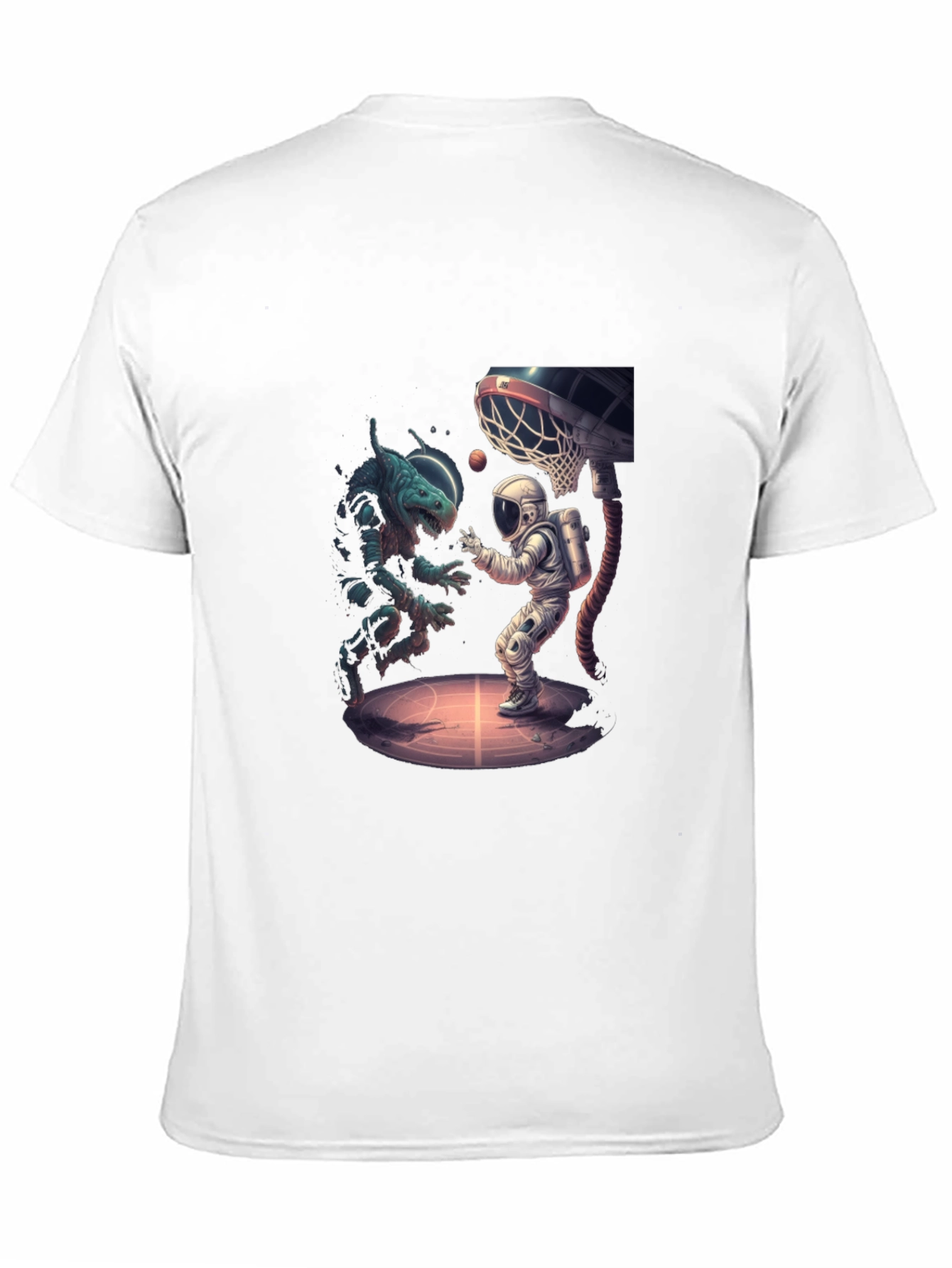 Cosmic Basketball T-Shirt - Alien vs Astronaut