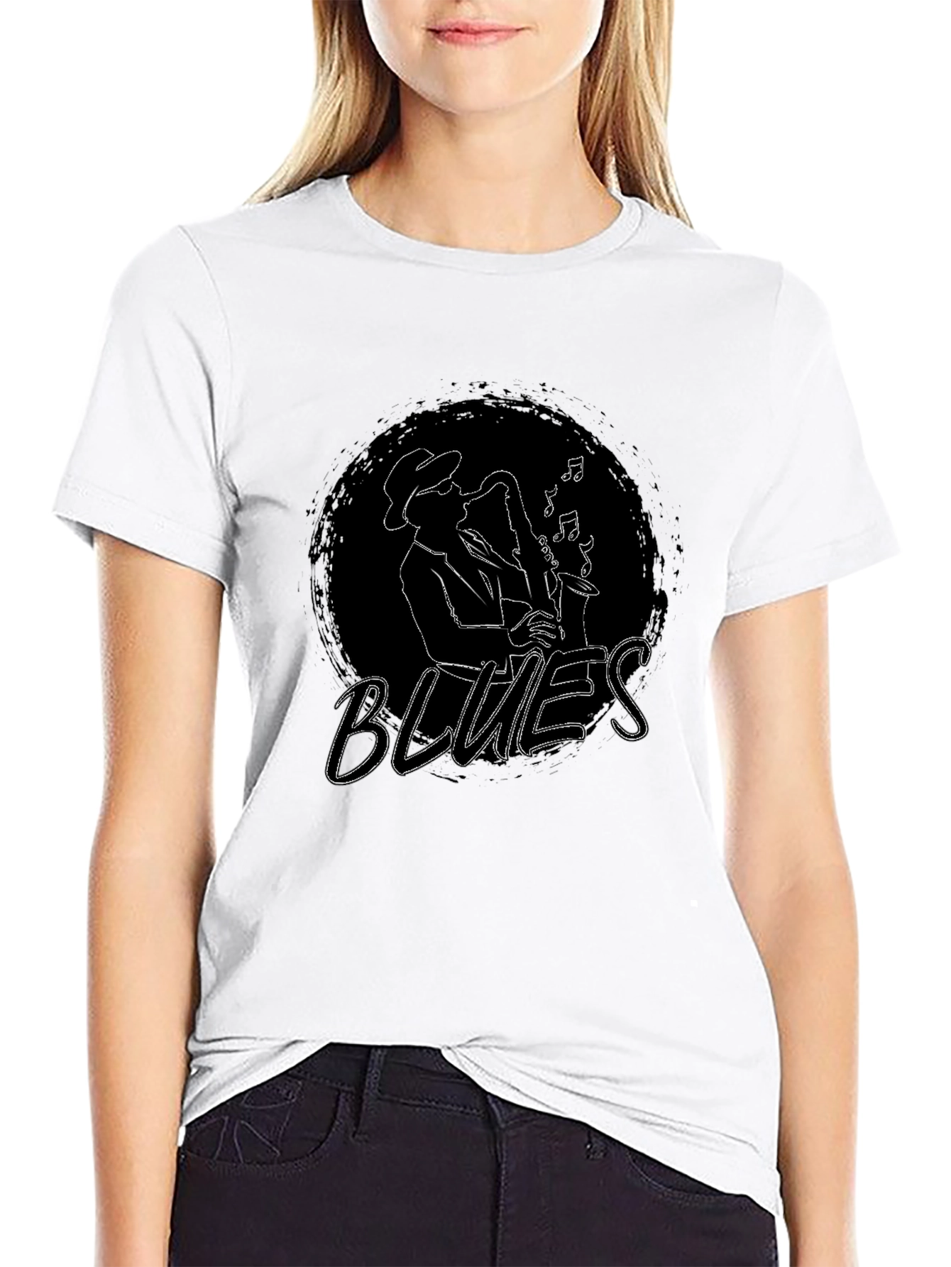 Blues Music Saxophone Graphic T-Shirt