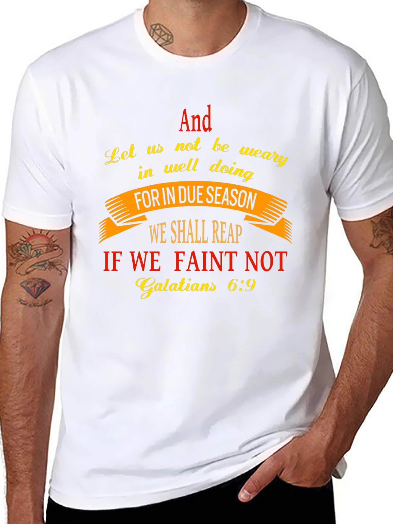 Faith-Based T-Shirt - Galatians 6:9 Scripture Design