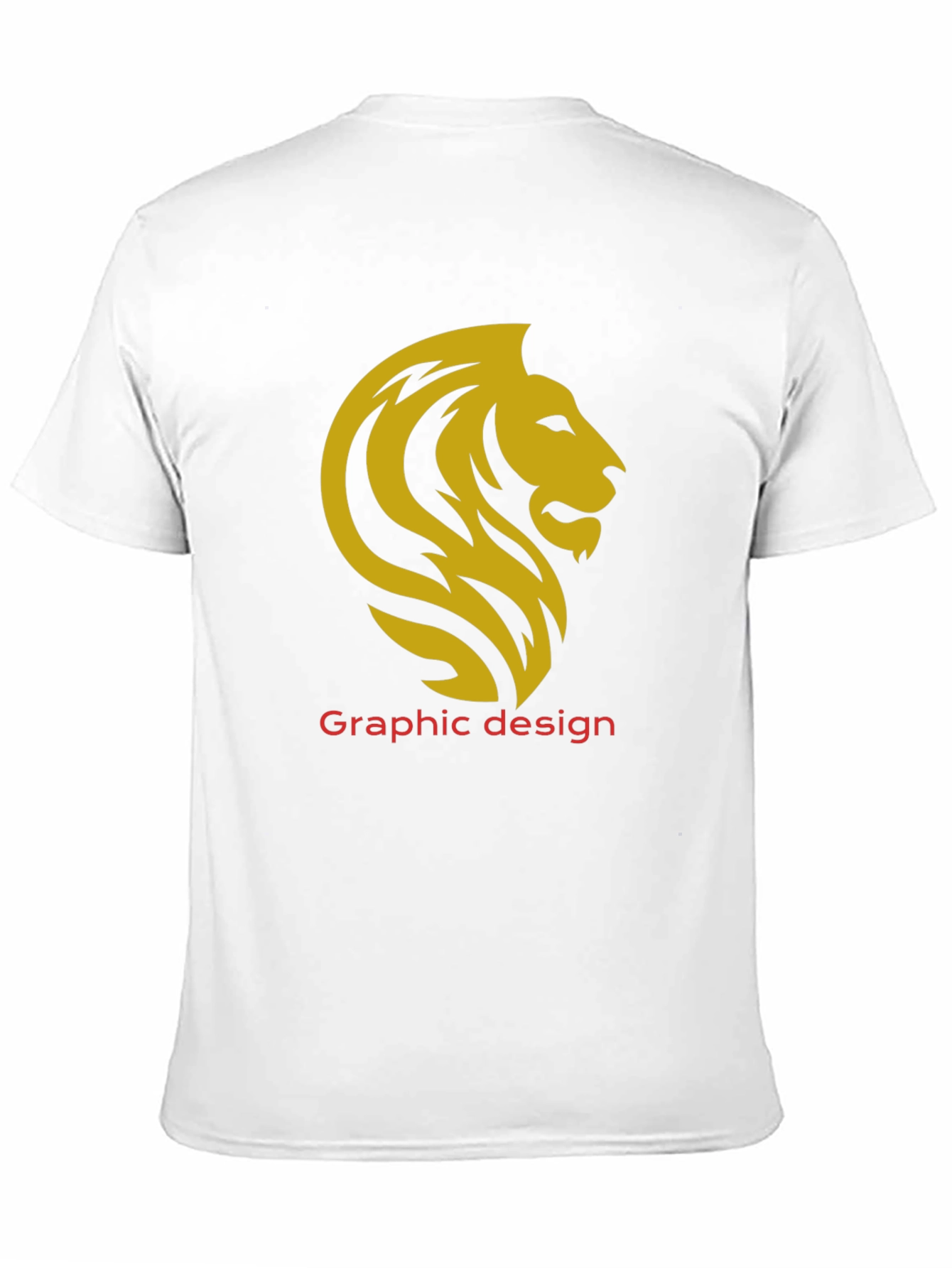 Lion Graphic Tee - Black Cotton Casual T-Shirt