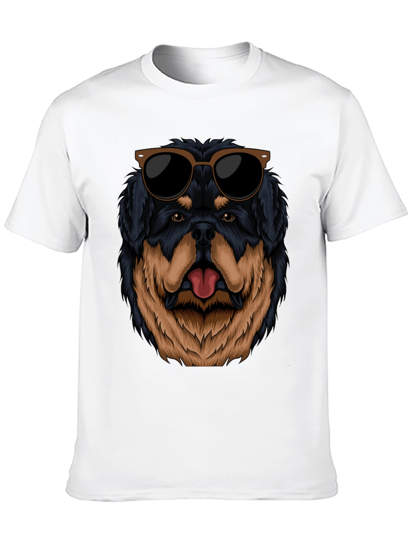 Cool Rottweiler Dog Graphic Black T-Shirt