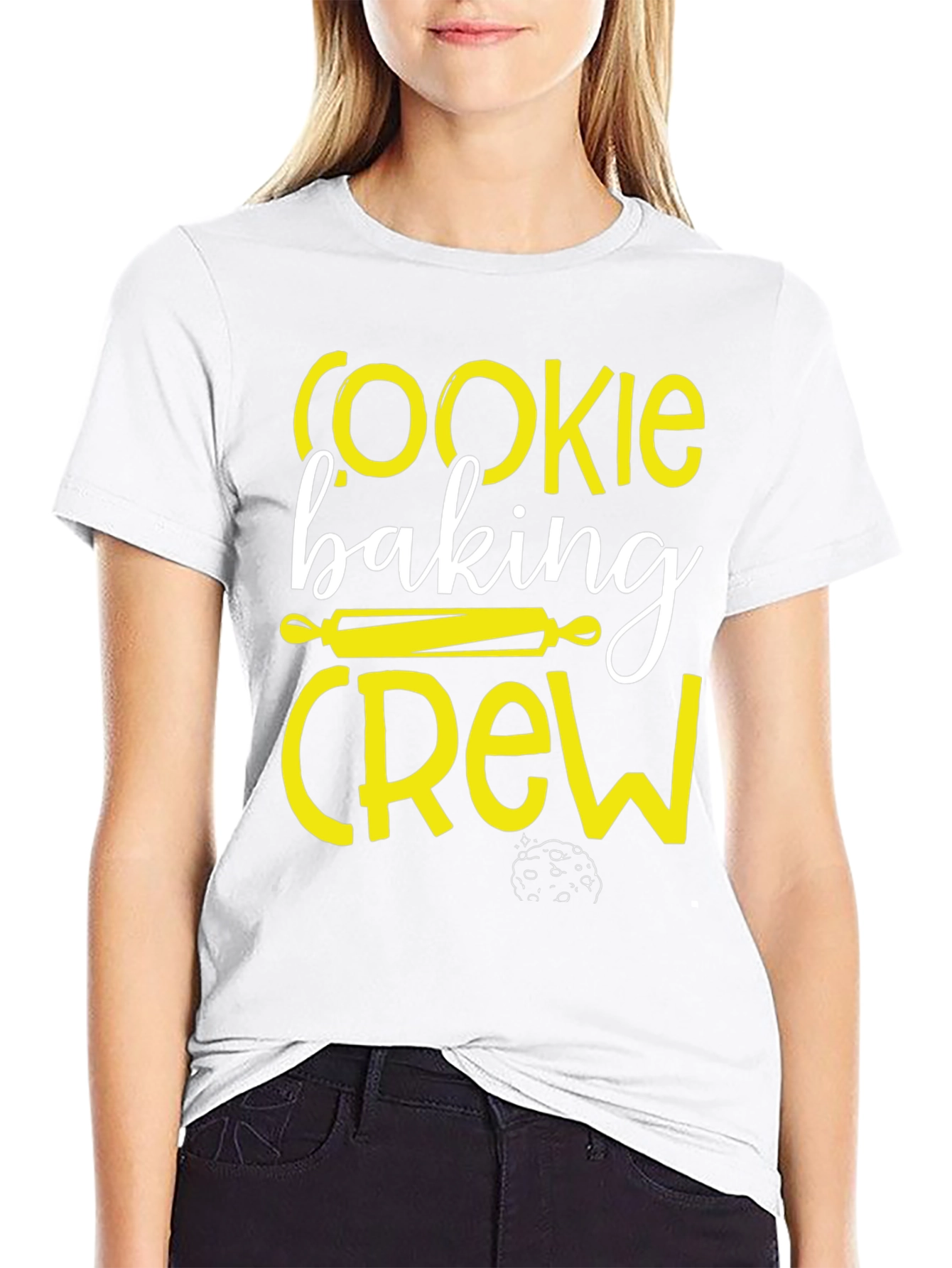 Cookie Baking Crew Black Graphic T-Shirt