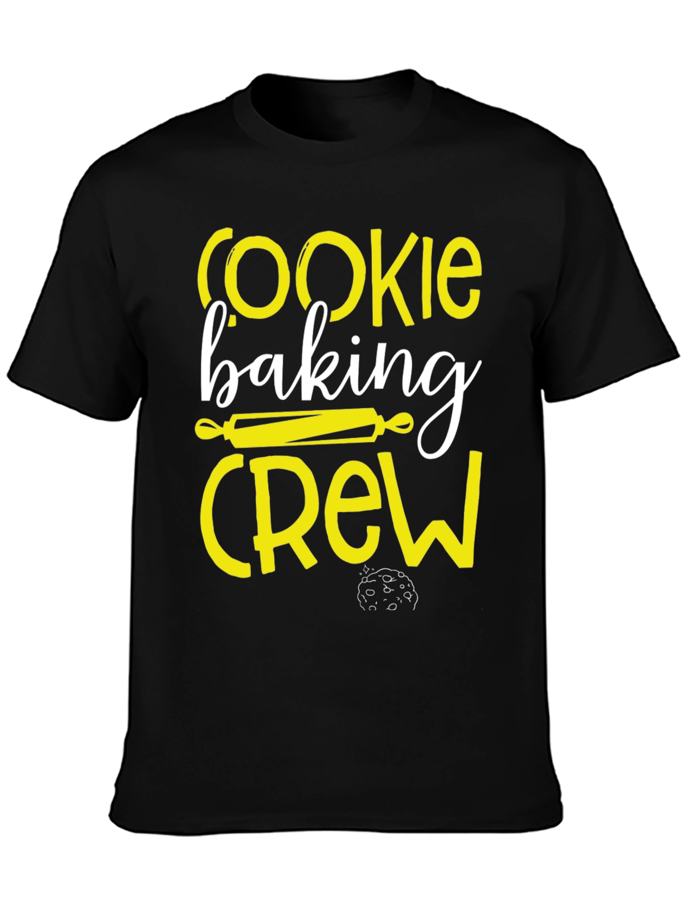 Cookie Baking Crew Black Graphic T-Shirt