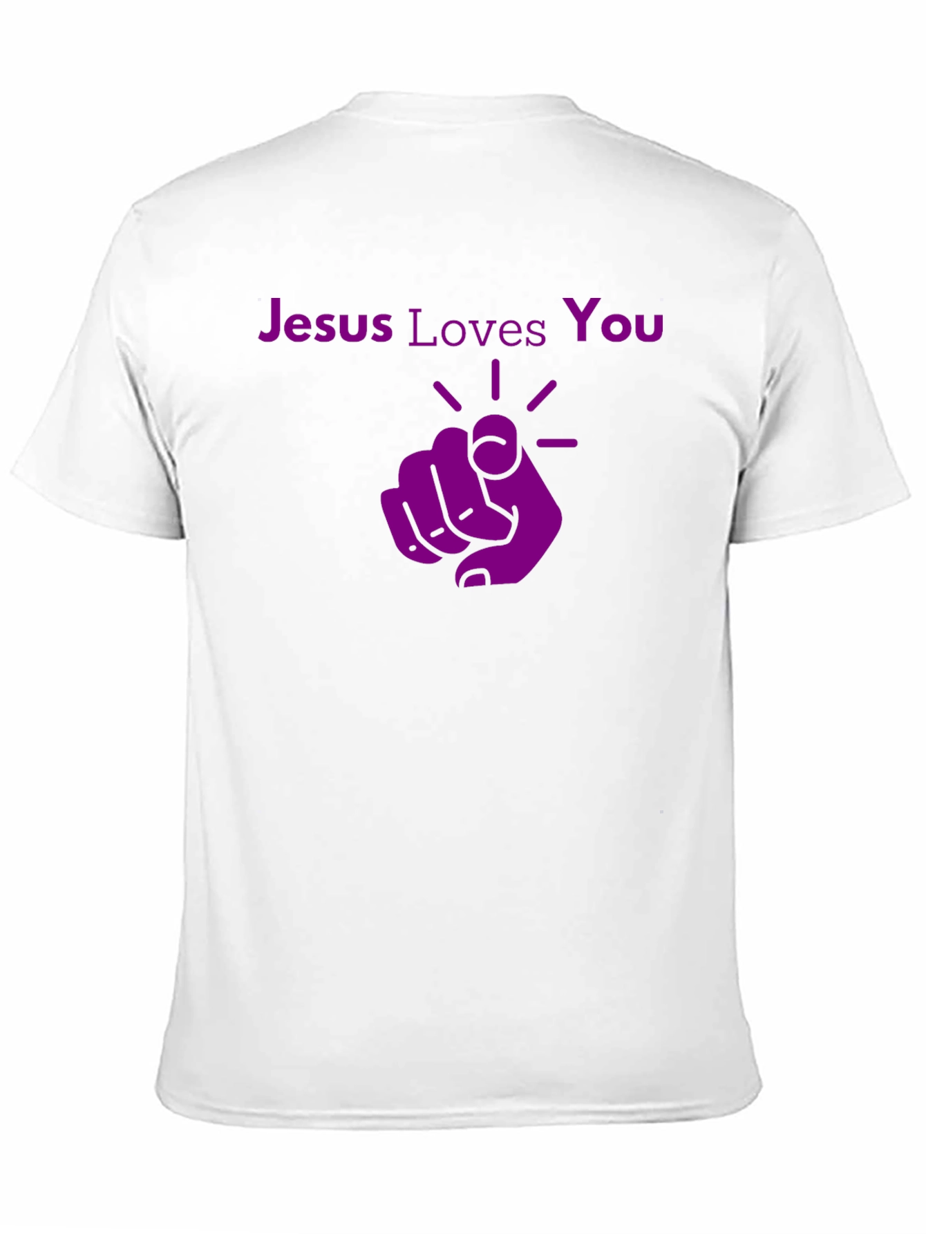 Jesus Loves You Graphic Tee - Pointing Finger Design
