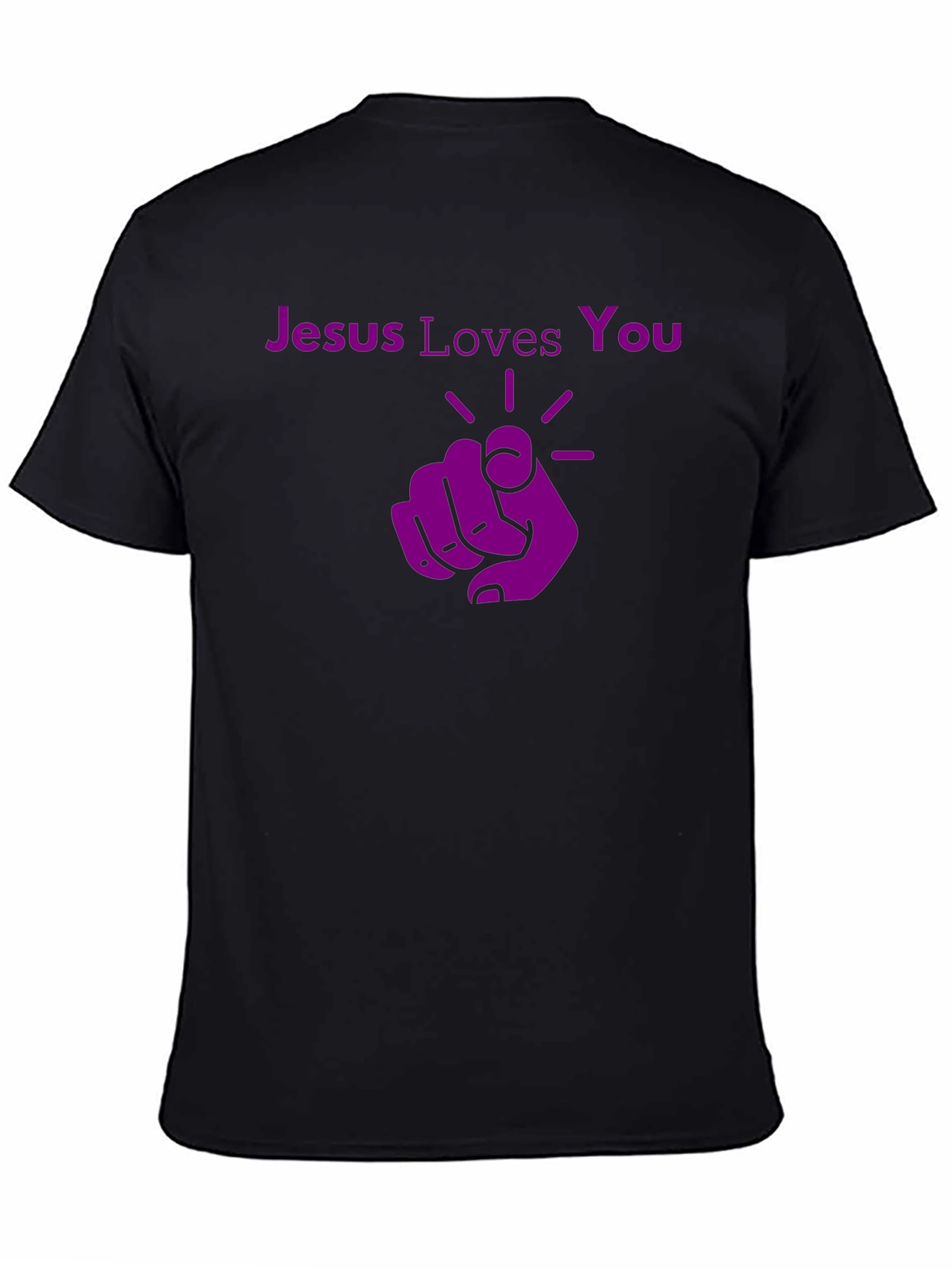 Jesus Loves You Graphic Tee - Pointing Finger Design