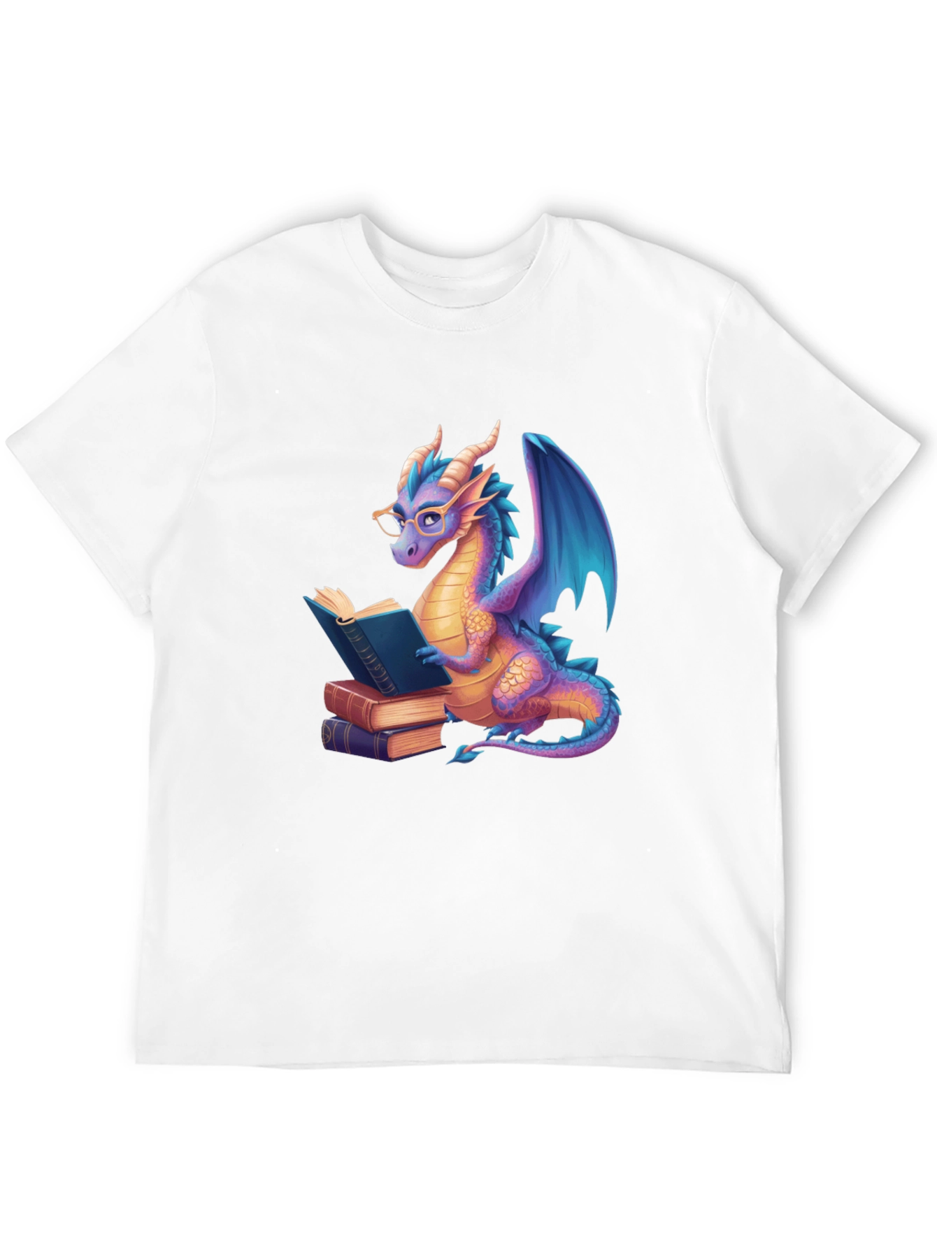 Reading Dragon Graphic Tee - Unisex Black T-Shirt