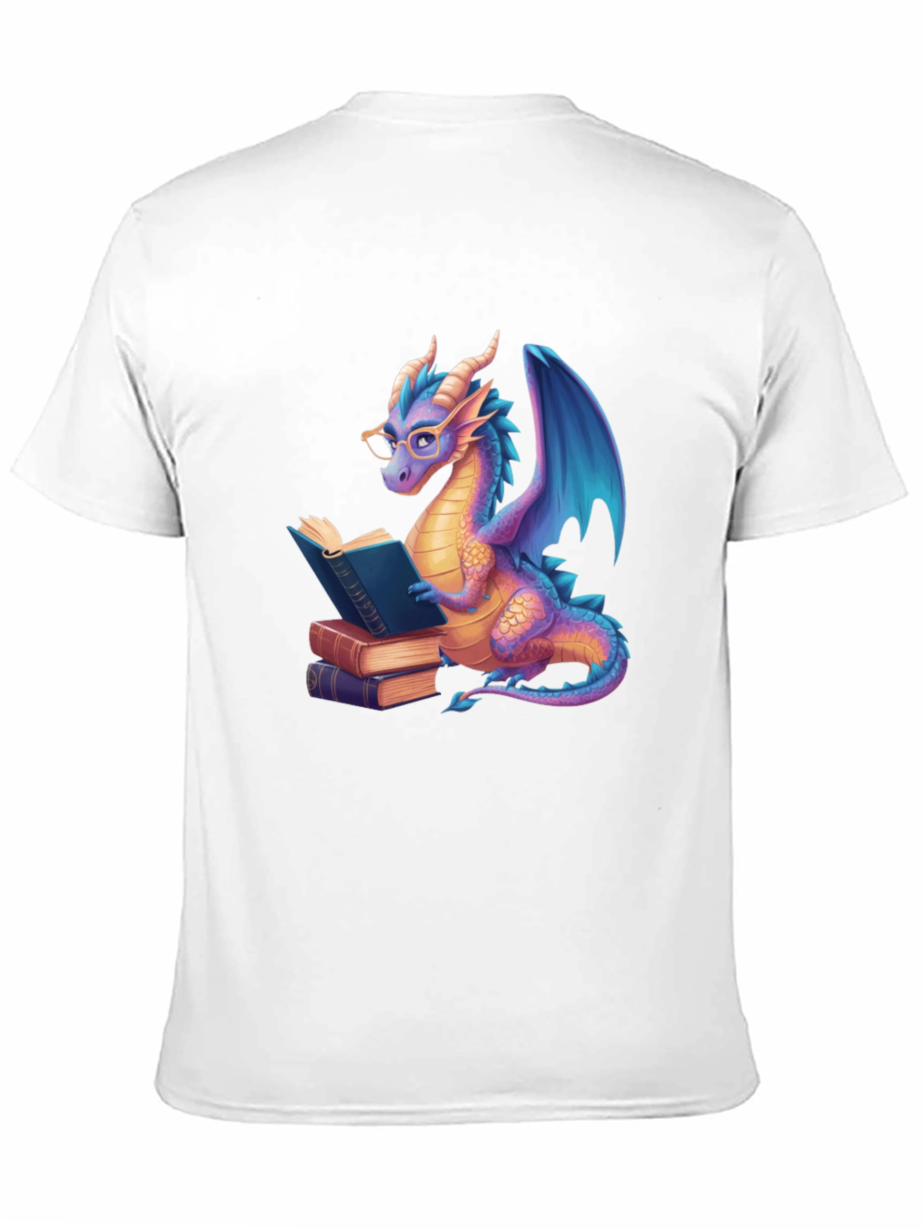 Reading Dragon Graphic Tee - Unisex Black T-Shirt