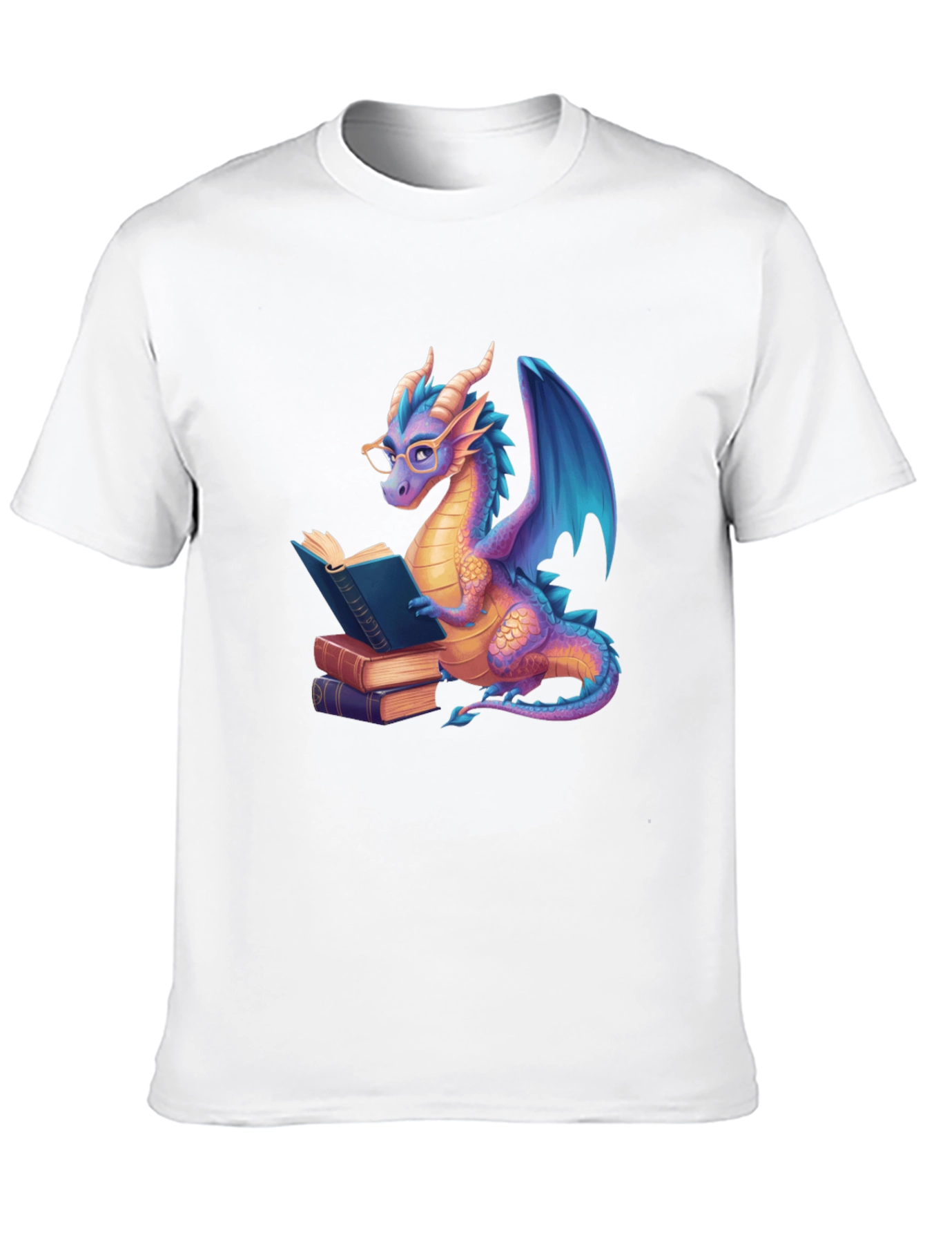 Reading Dragon Graphic Tee - Unisex Black T-Shirt