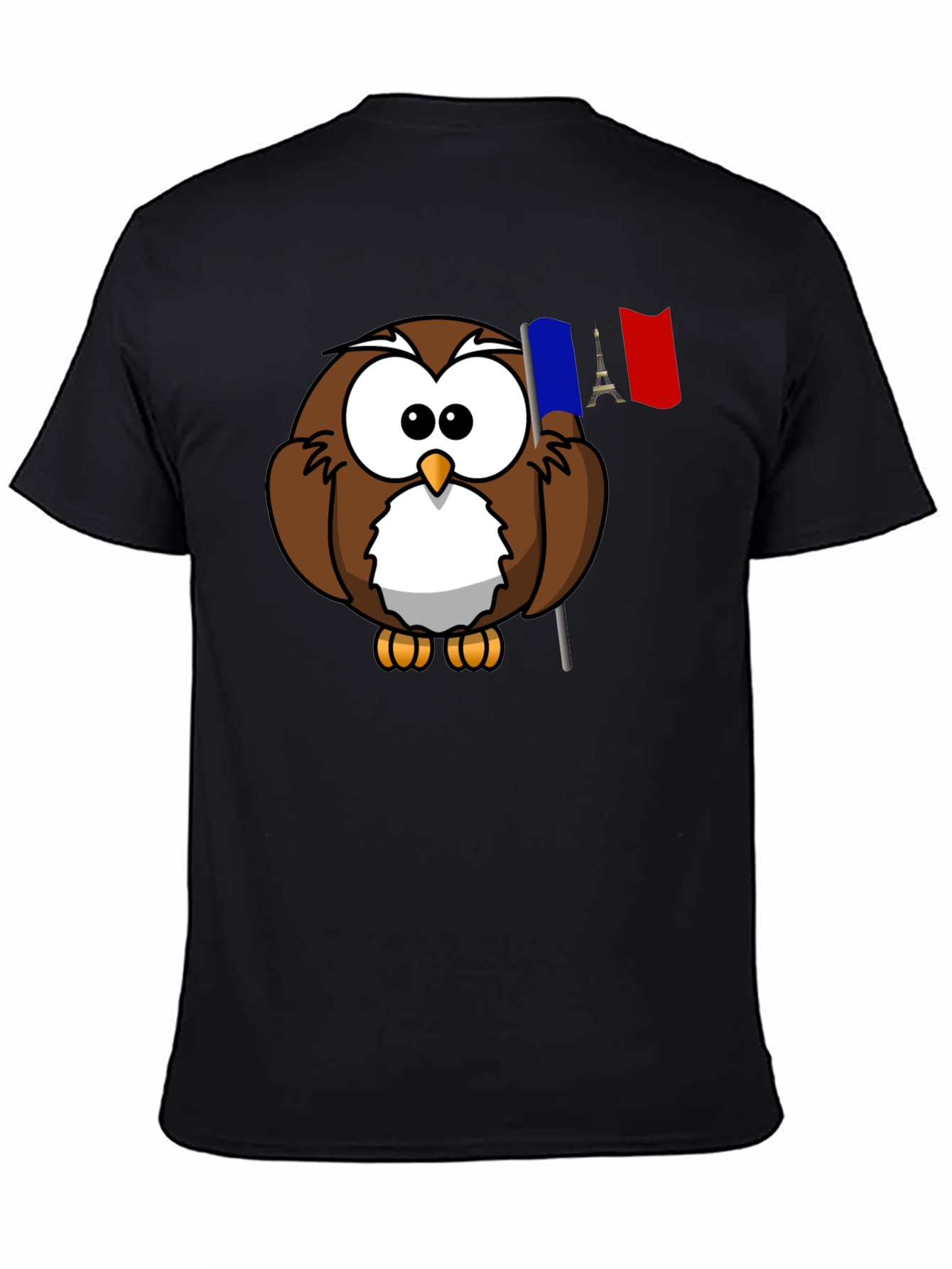 Owl Holding French Flag T-Shirt