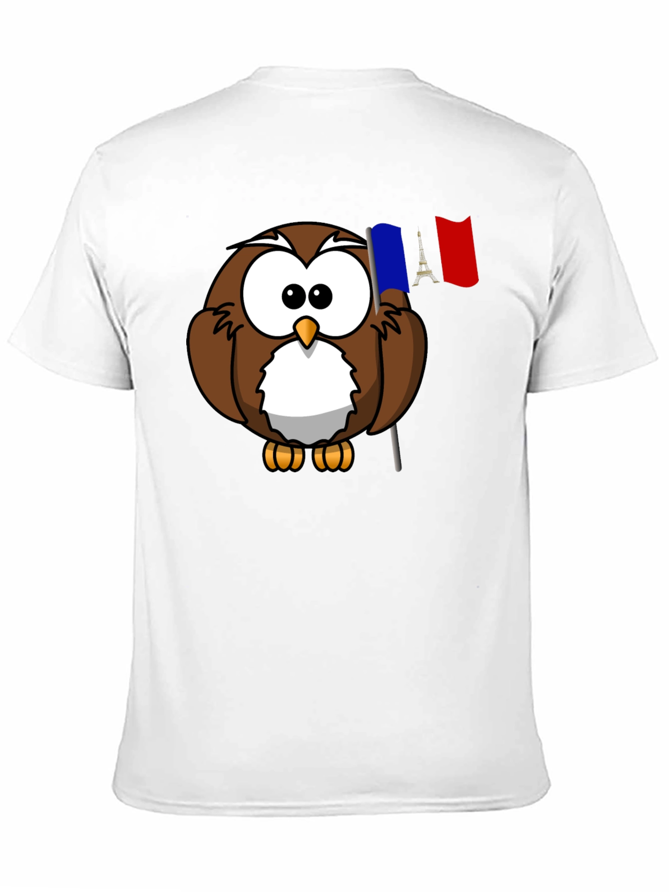 Owl Holding French Flag T-Shirt