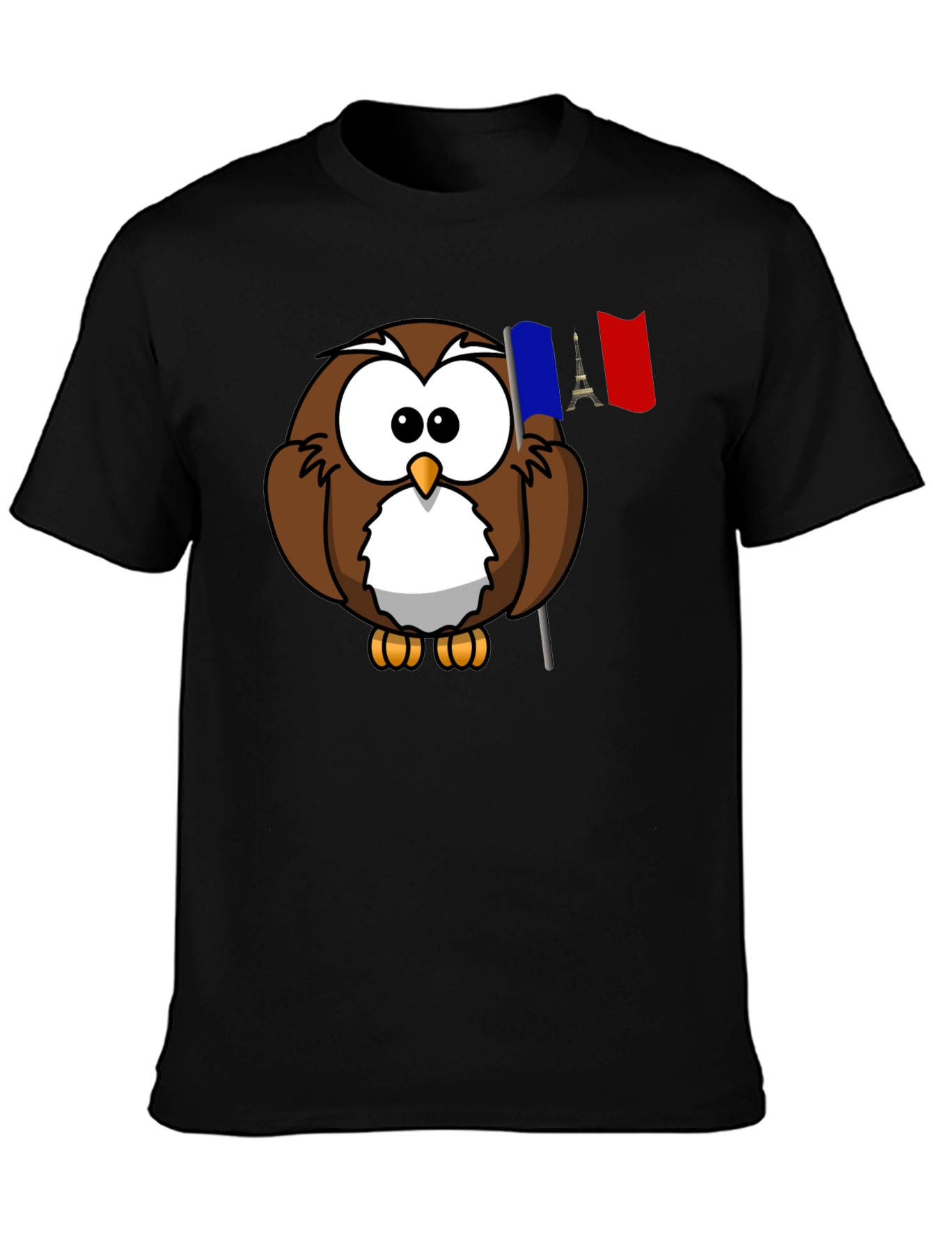 Owl Holding French Flag T-Shirt