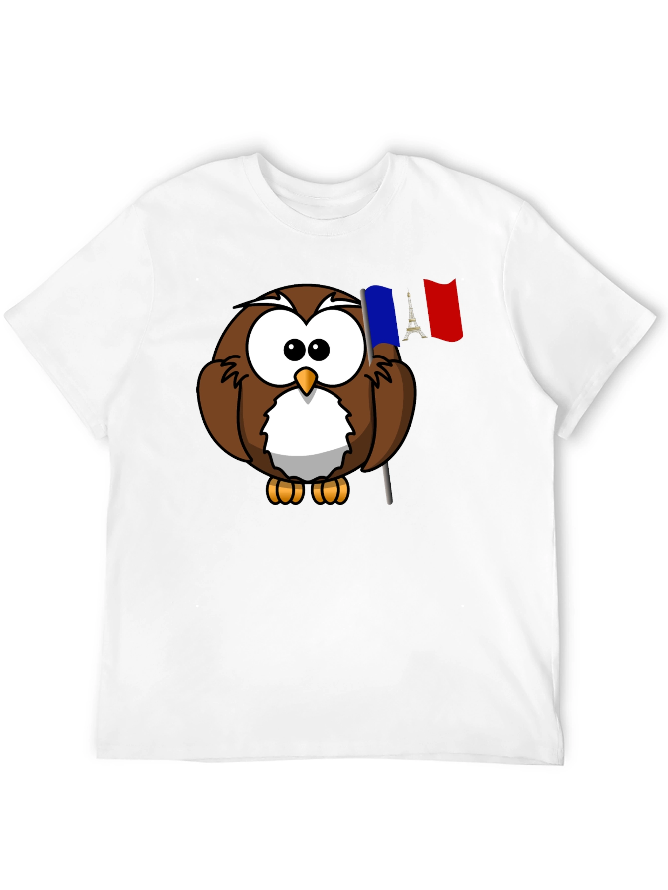 Owl Holding French Flag T-Shirt