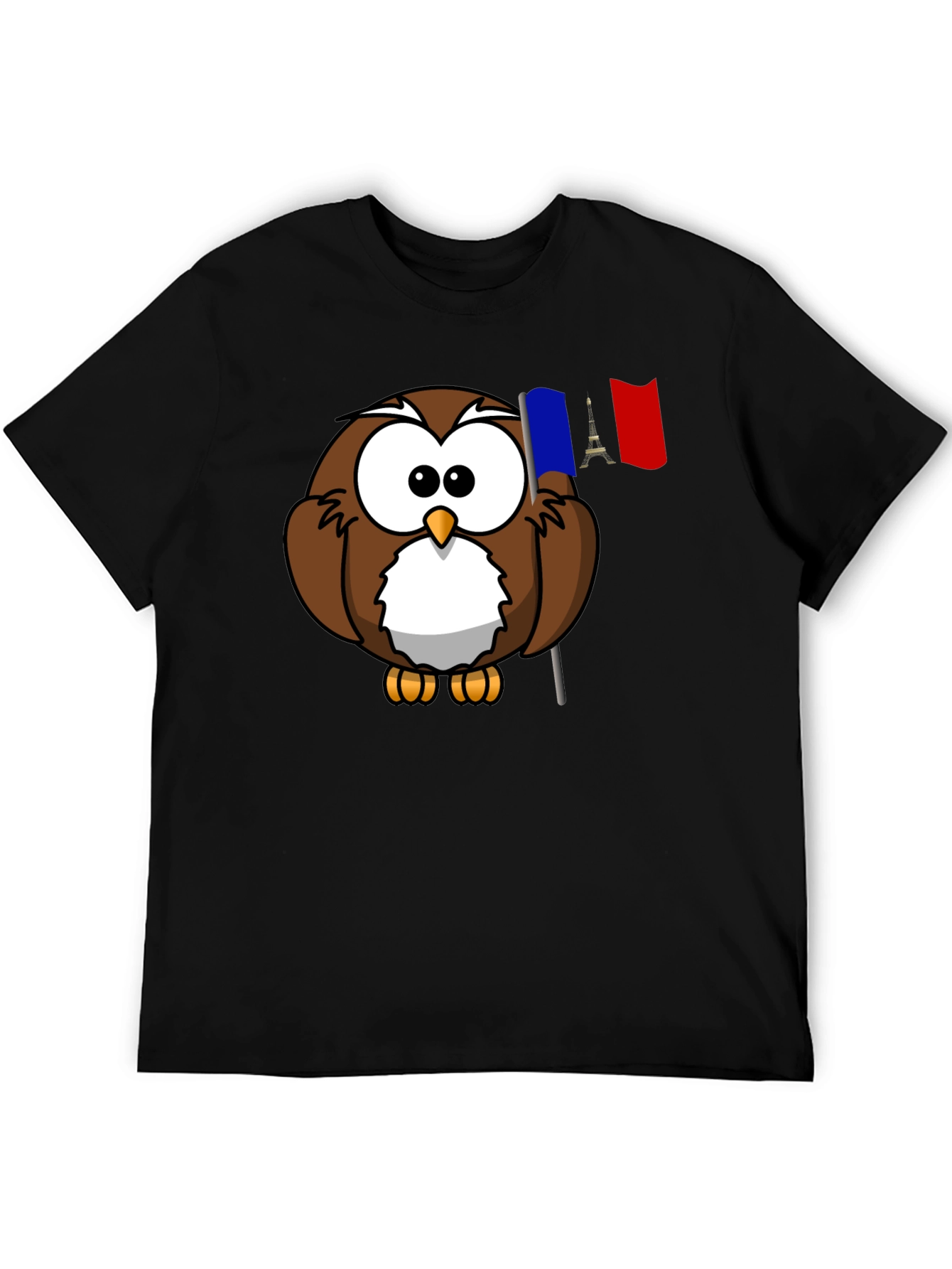 Owl Holding French Flag T-Shirt