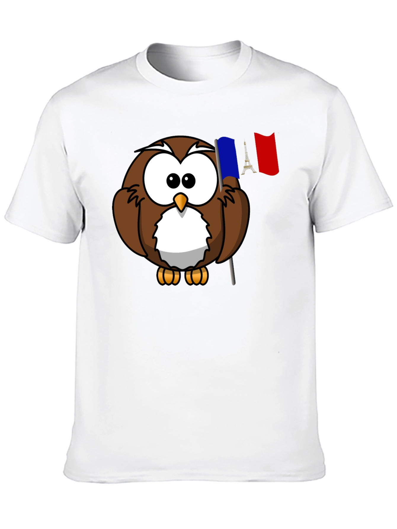 Owl Holding French Flag T-Shirt