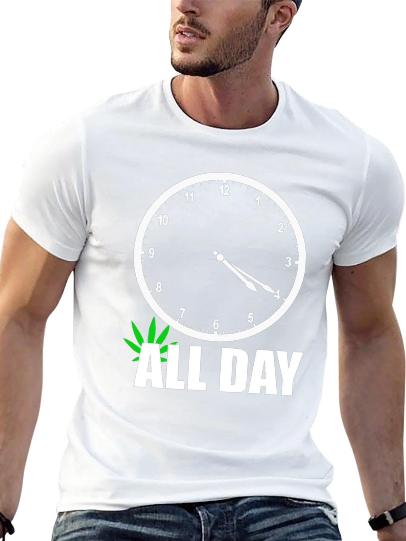 420 All Day Black Graphic Tee