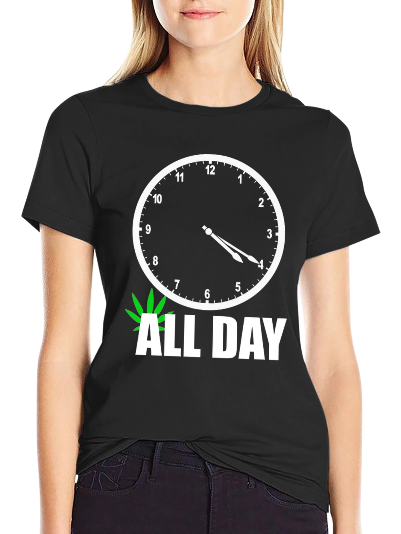 420 All Day Black Graphic Tee