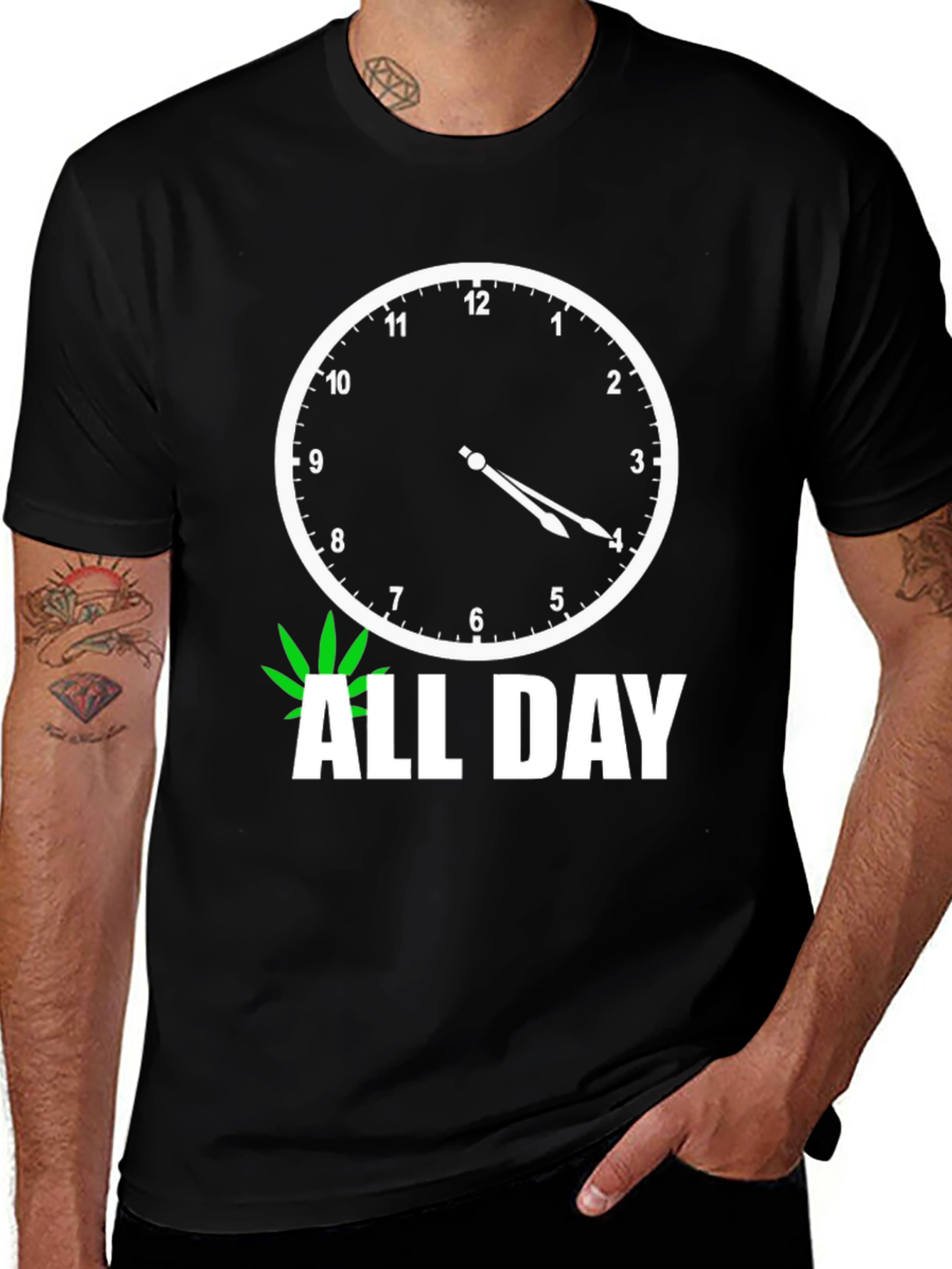 420 All Day Black Graphic Tee