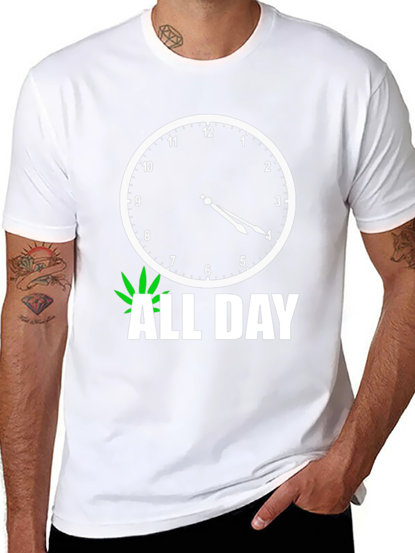 420 All Day Black Graphic Tee