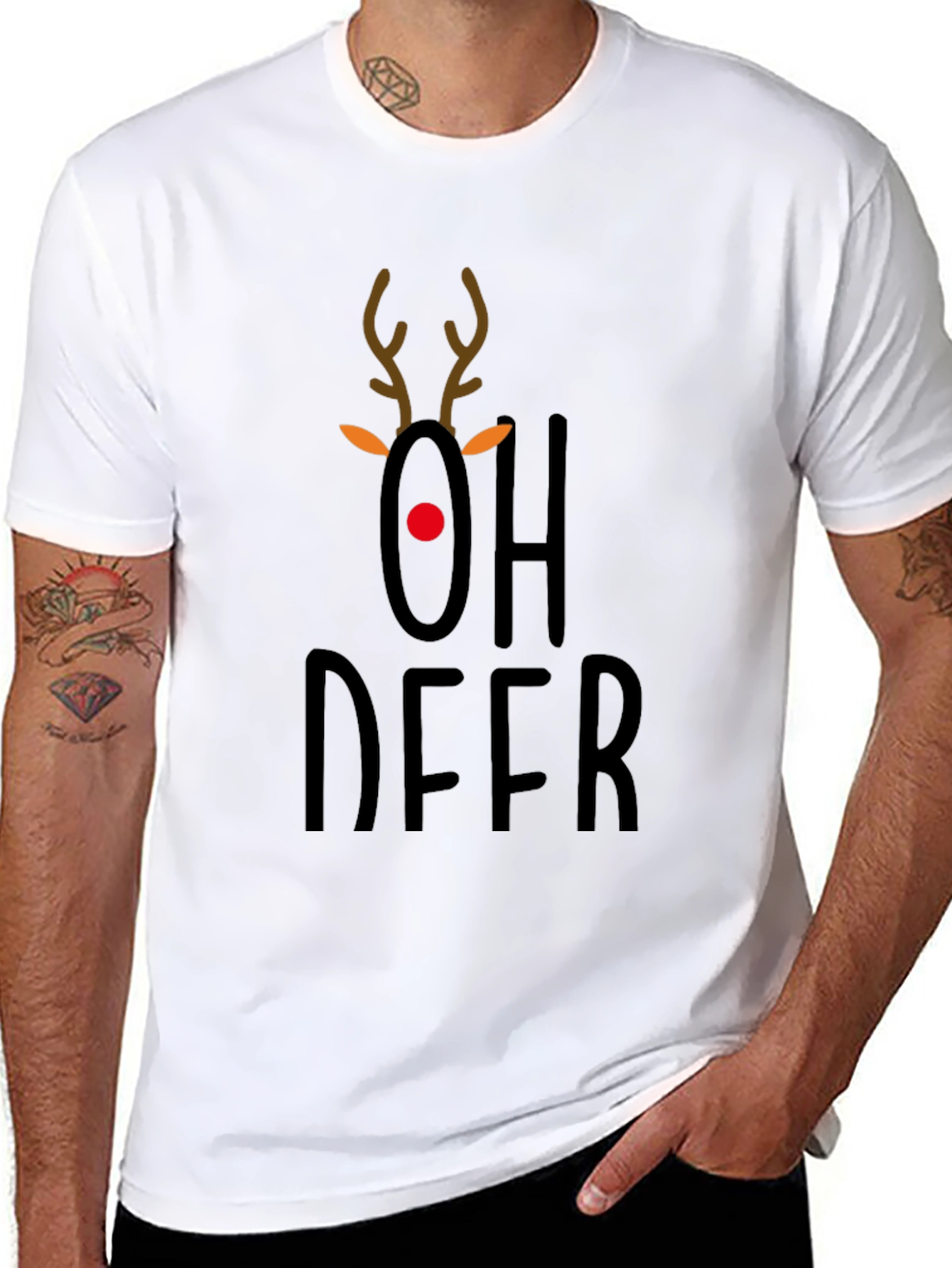 Oh Deer Reindeer Graphic T-Shirt