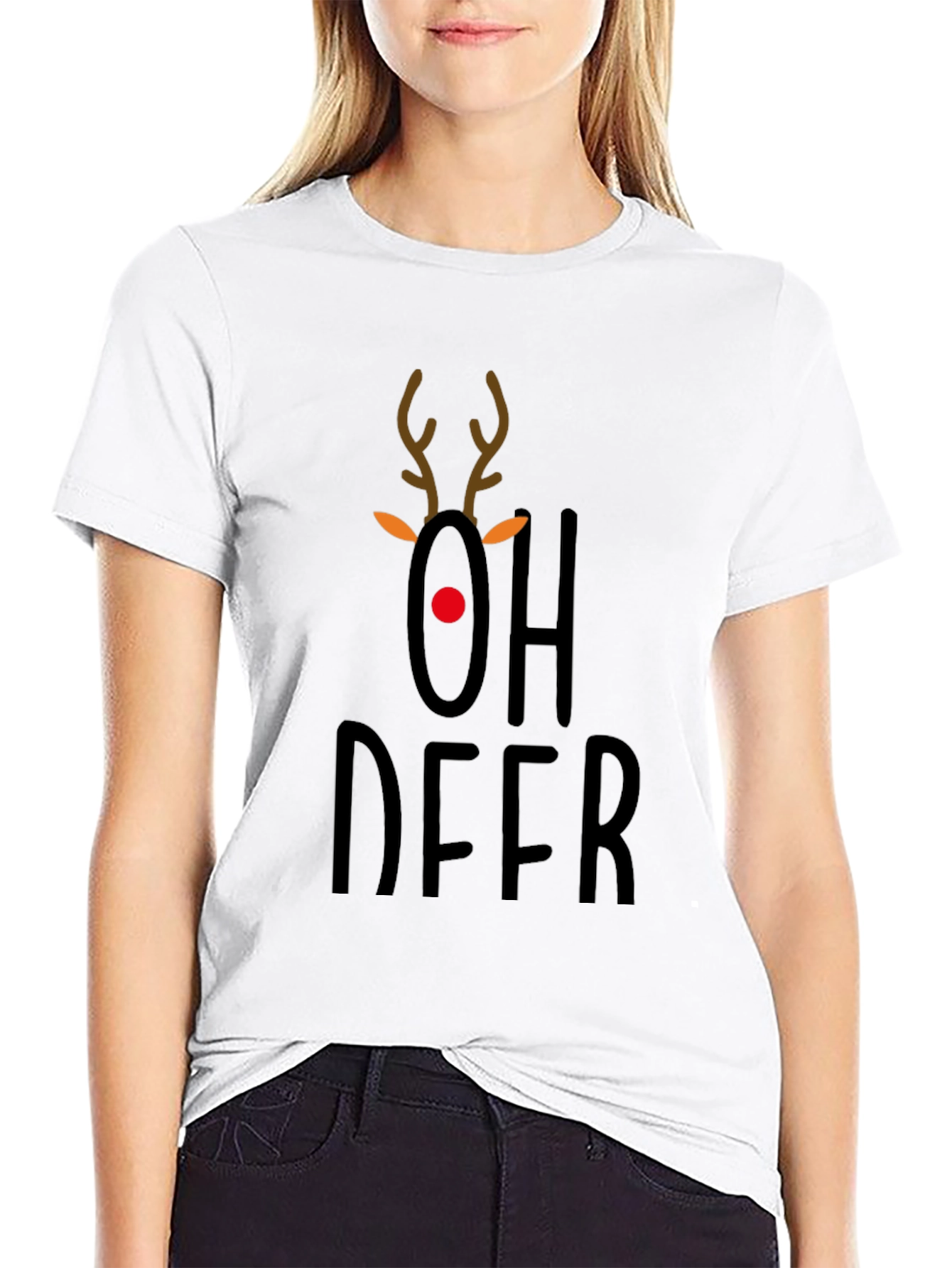 Oh Deer Reindeer Graphic T-Shirt