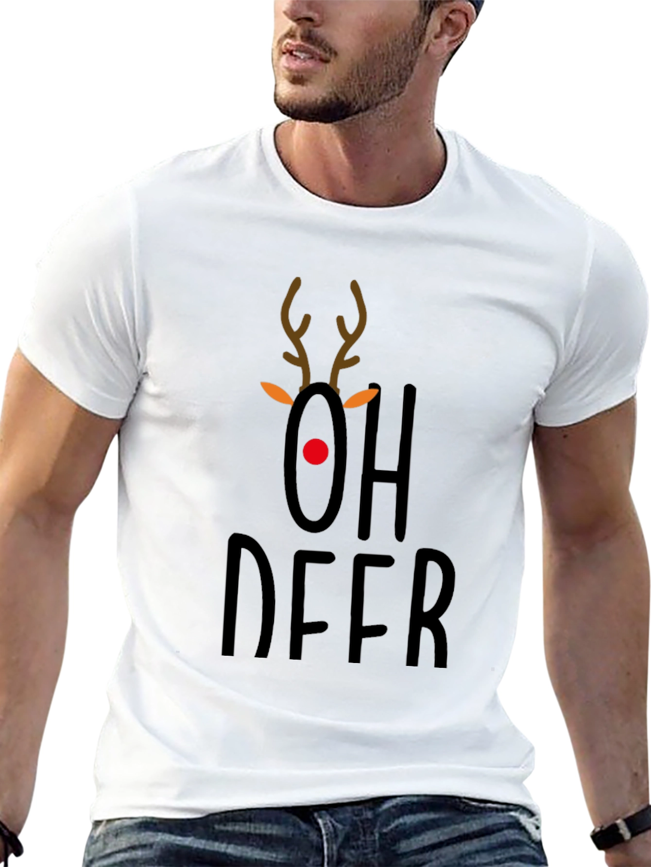 Oh Deer Reindeer Graphic T-Shirt