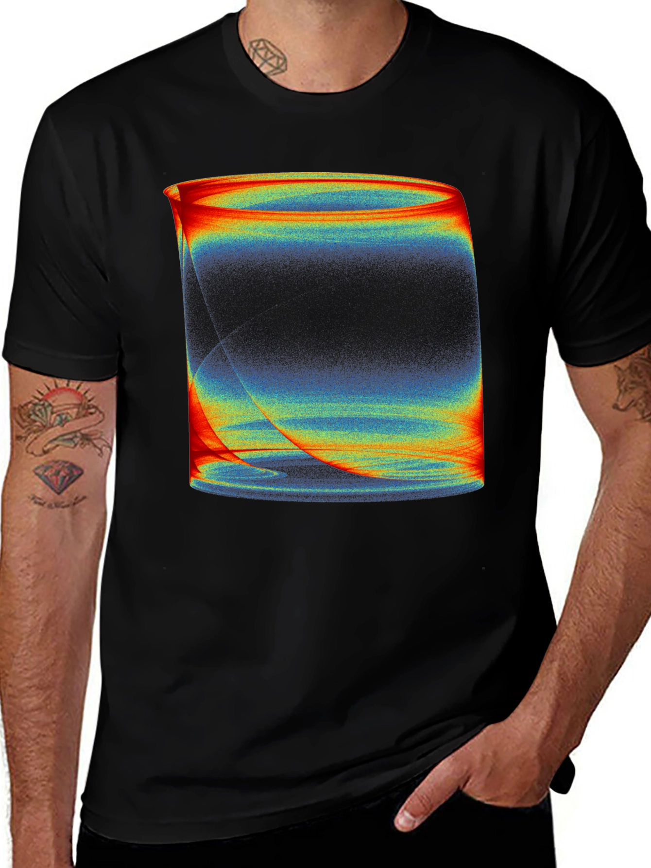 Abstract Art Black T-Shirt - Modern Graphic Tee