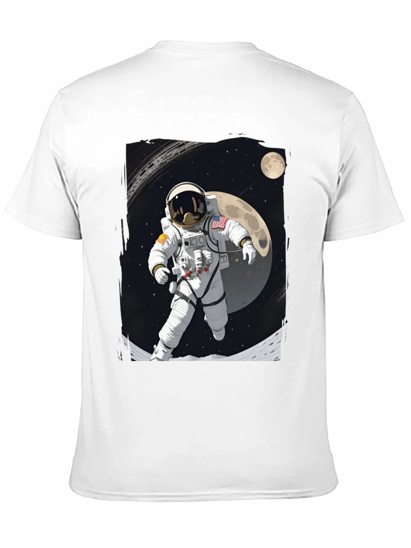 Astronaut Moonwalk Graphic Tee - Black