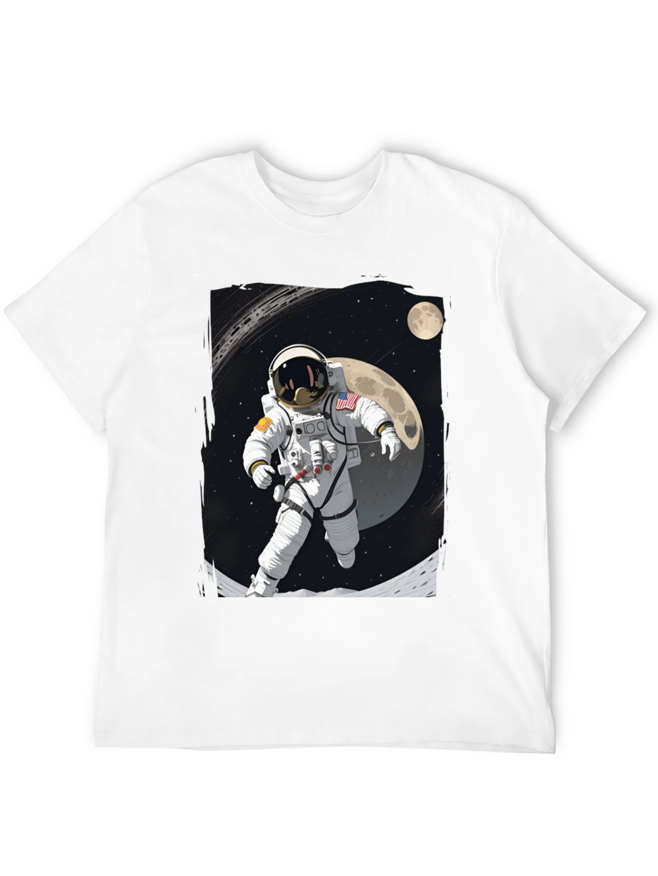 Astronaut Moonwalk Graphic Tee - Black